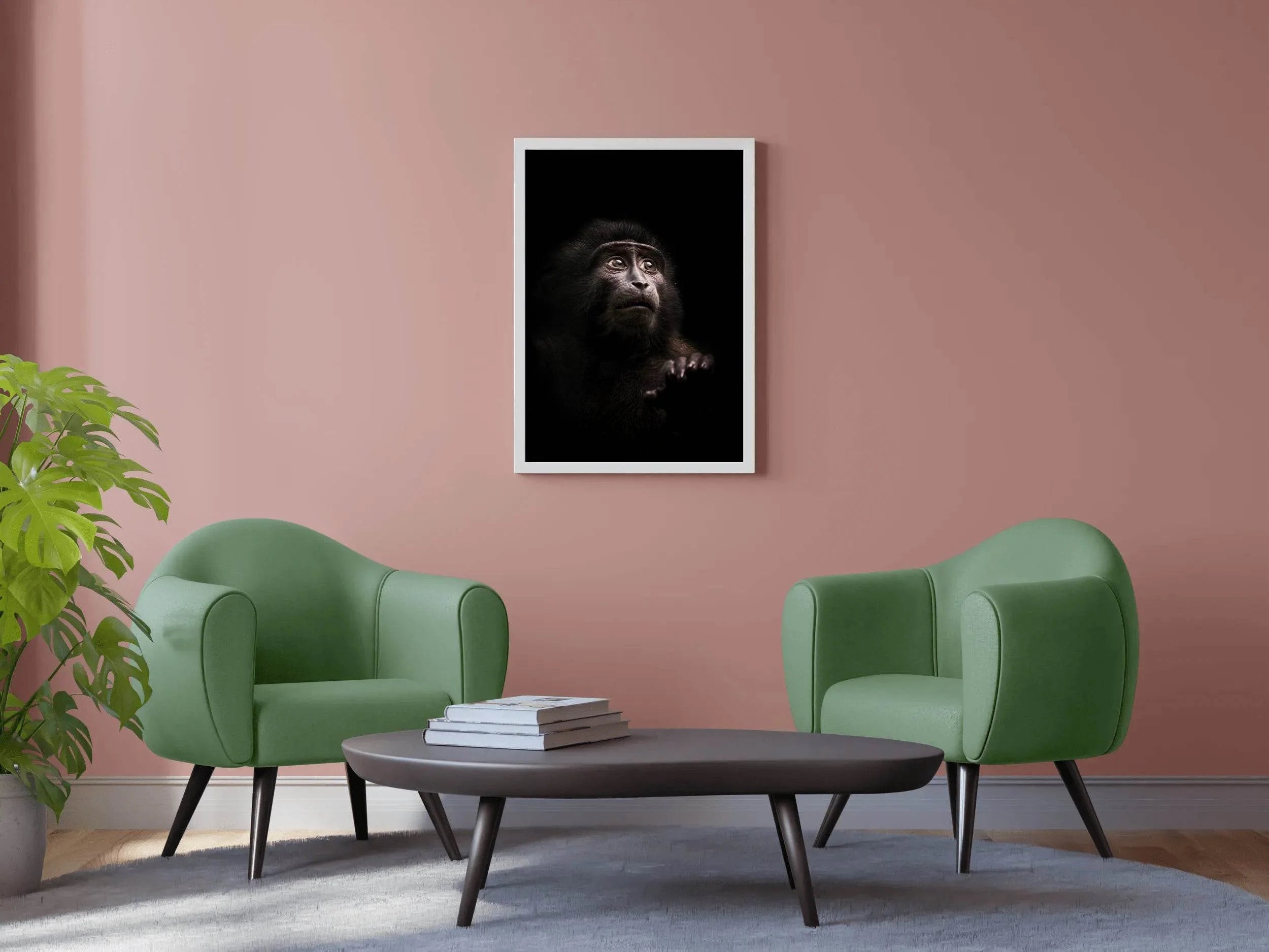 Black Monkey Animal Wall Art - beink online art store