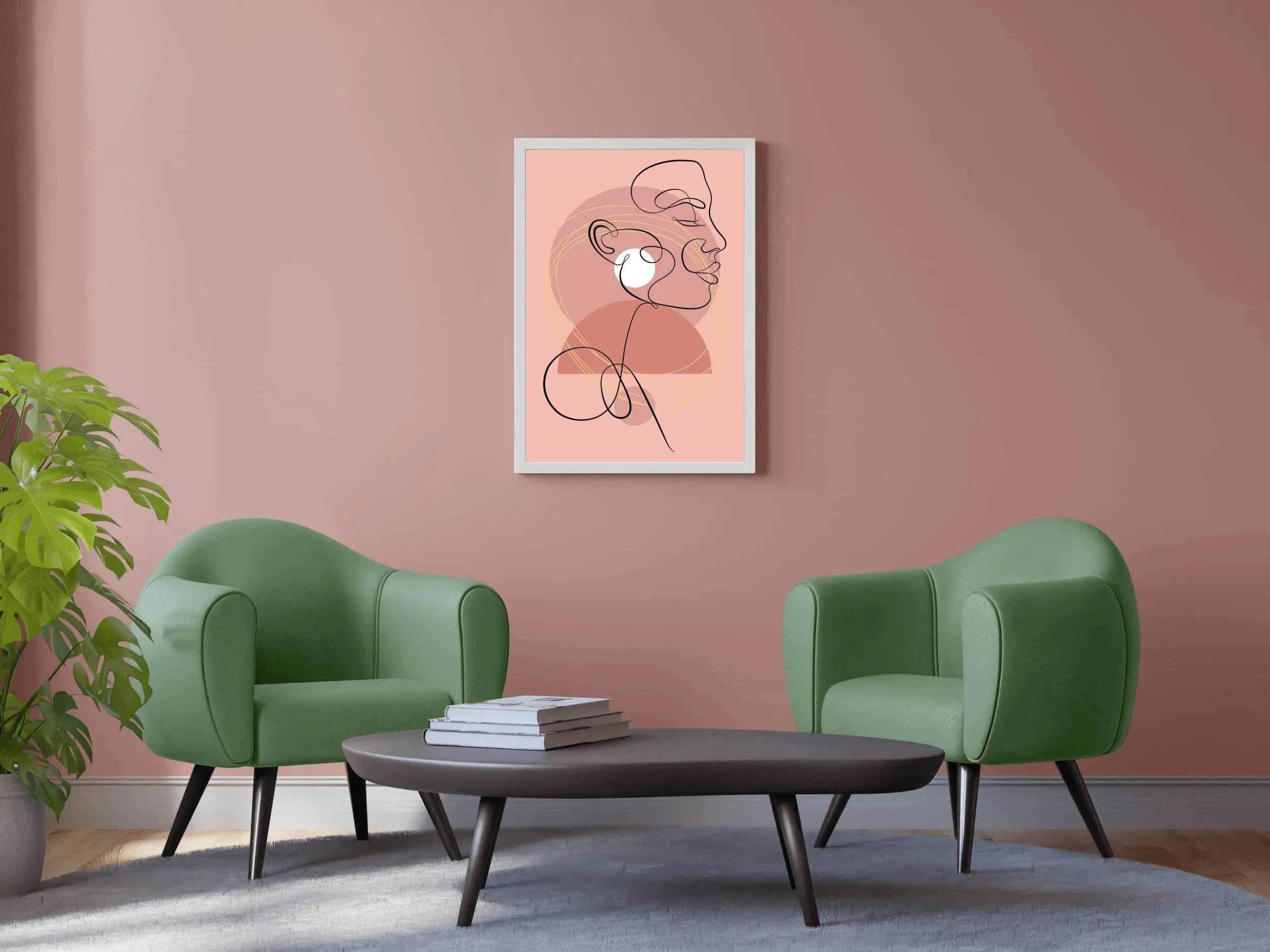 Portraiture in a Minimalist Style Wall Art - beink online art store