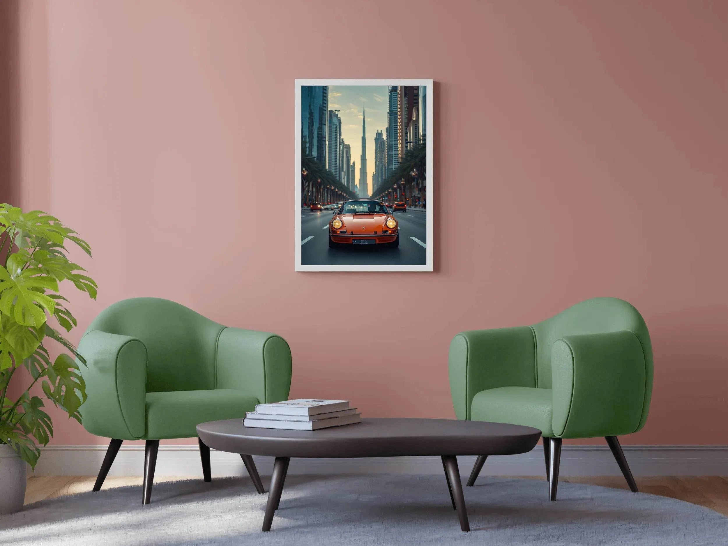 Driving Porsche In The City Wall Art - beink online art store