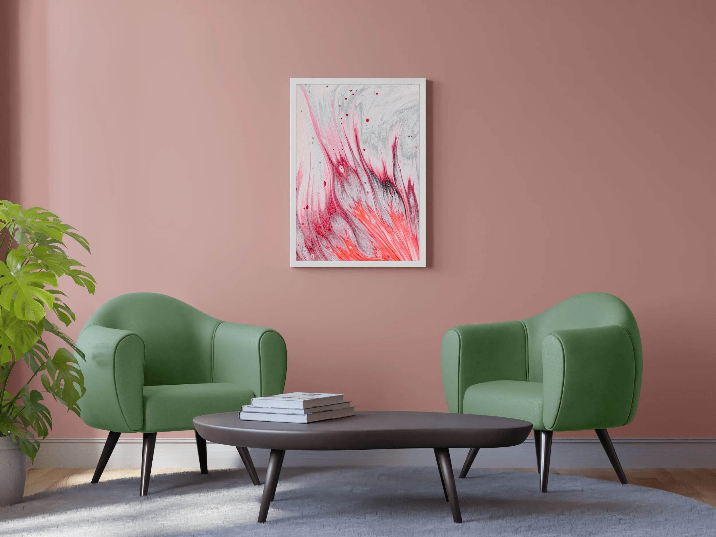 Smooth Long Run Elegent Brush Strokes Abstract Wall Art - beink online art store
