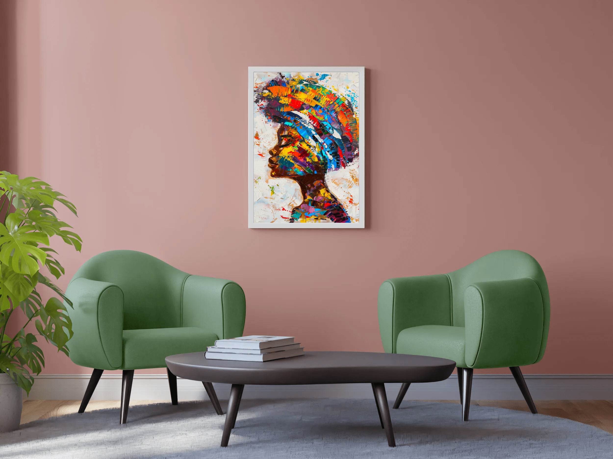 African Woman Portrait Wall Art - beink online art store