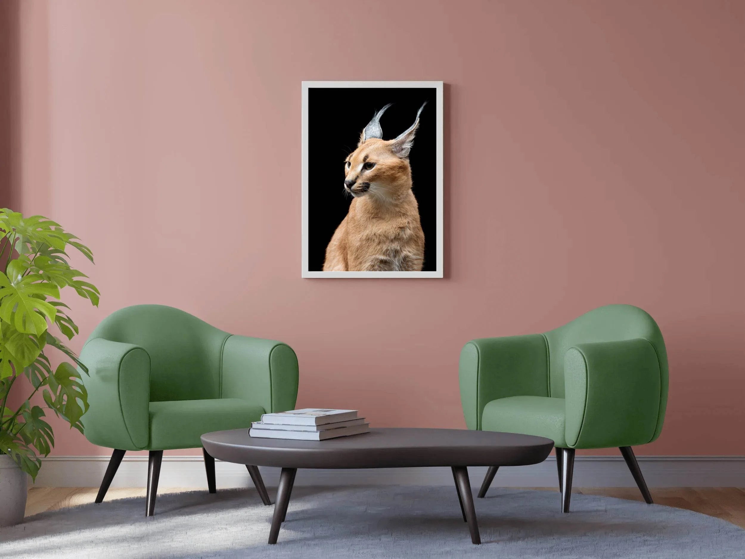 Wild Cart Caracal Face Wall Art - beink online art store