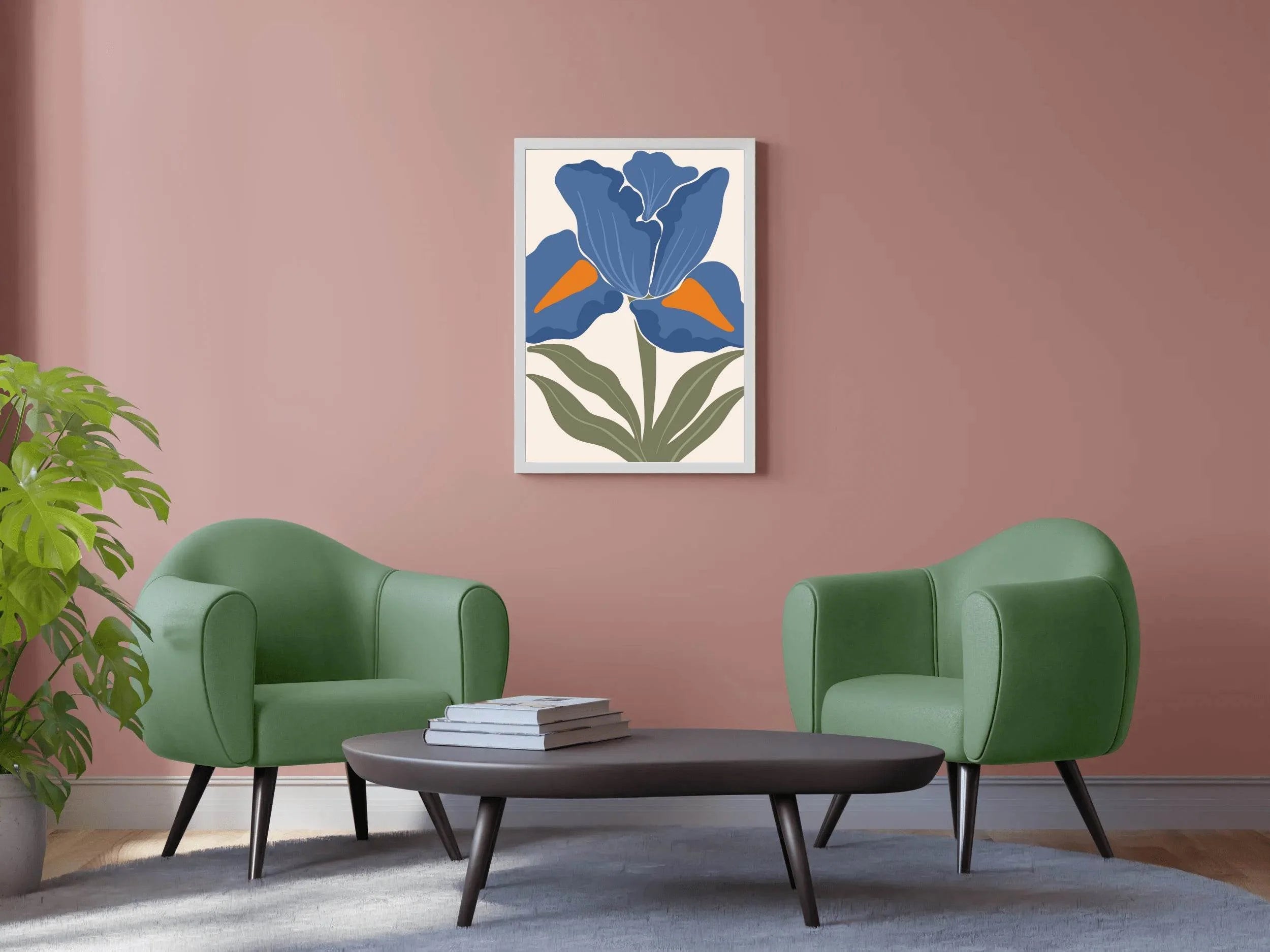 Butterfly Pea Flower On White Background ArtWork - beink online art store