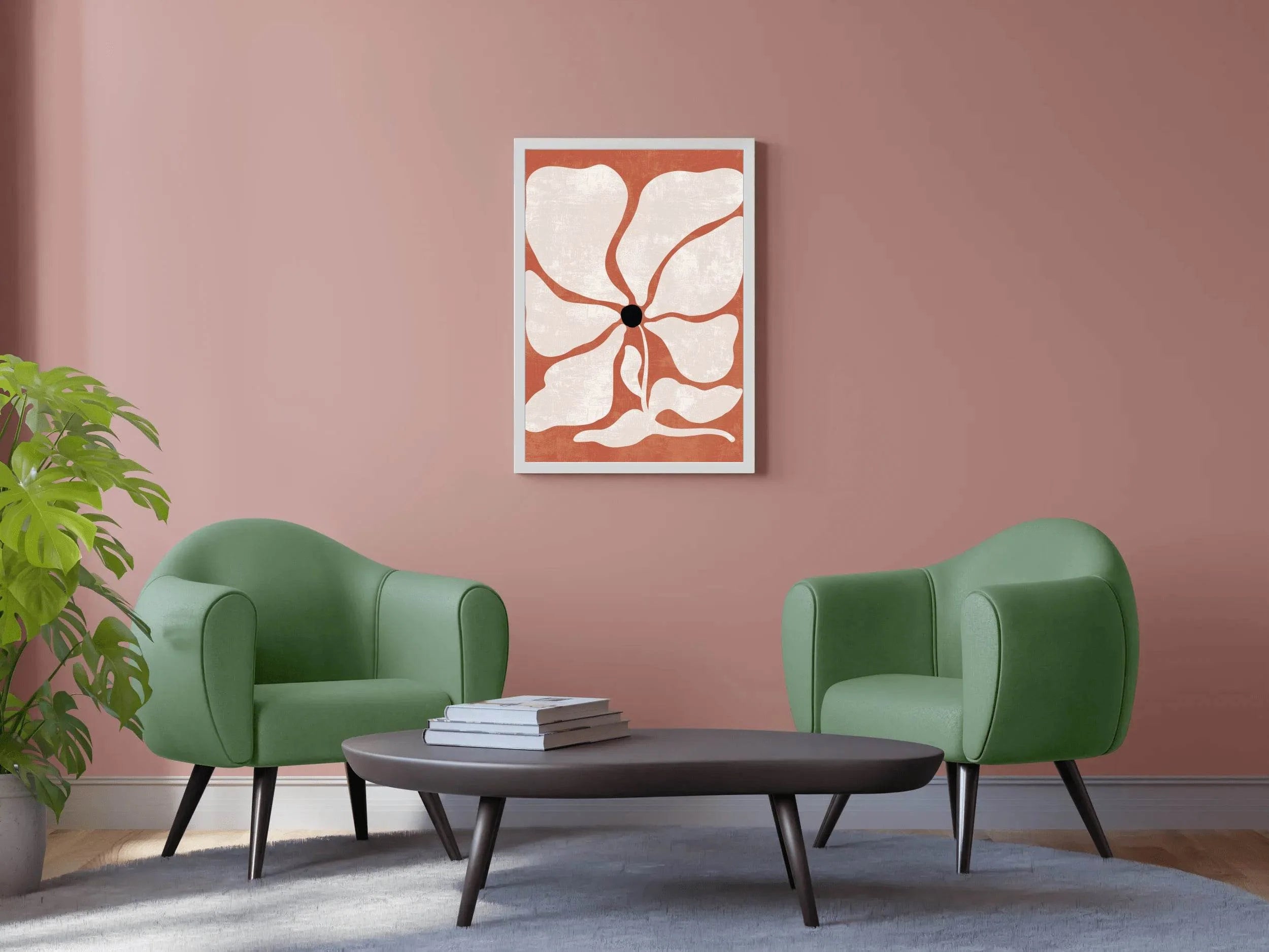 Red Daffodil Daisy Flowers ArtWork - beink online art store