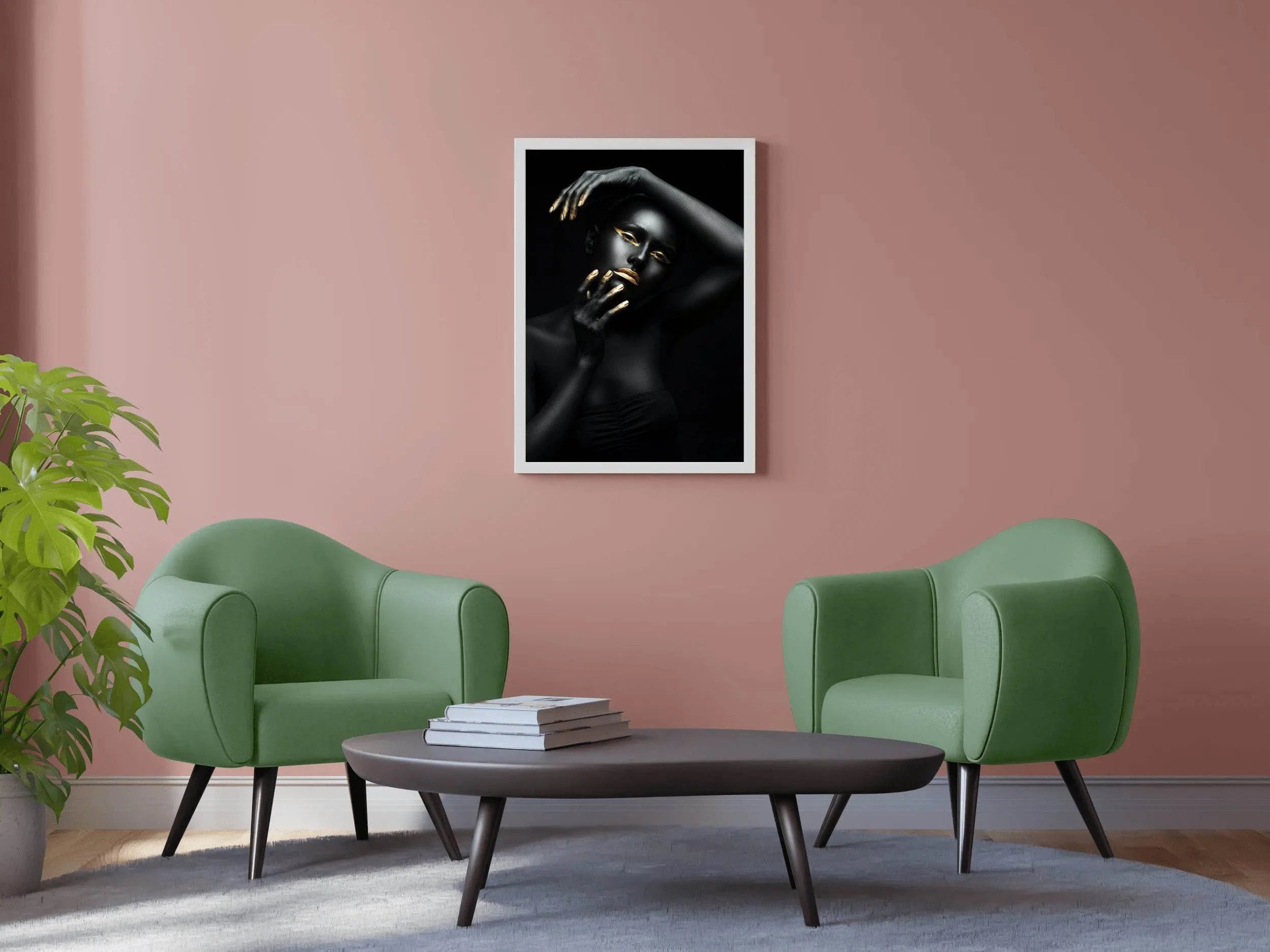 Golden Makeup on The Skin Wall Art - beink online art store
