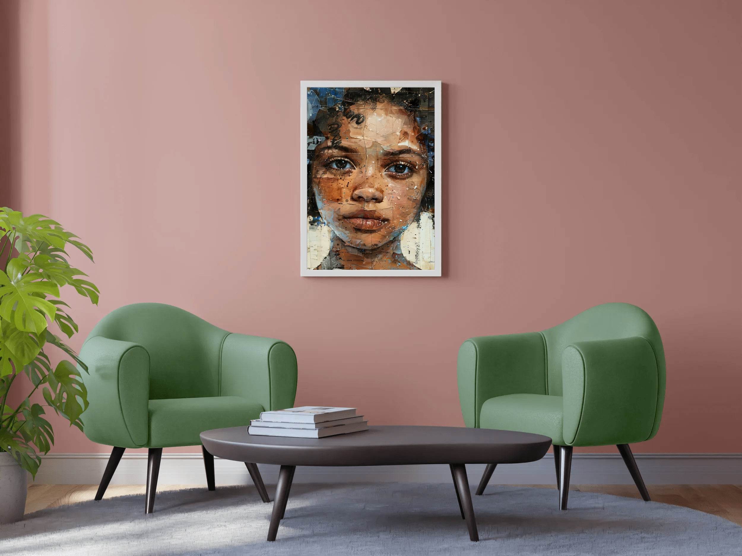 African Woman's Joyful Smile Wall Art - beink online art store