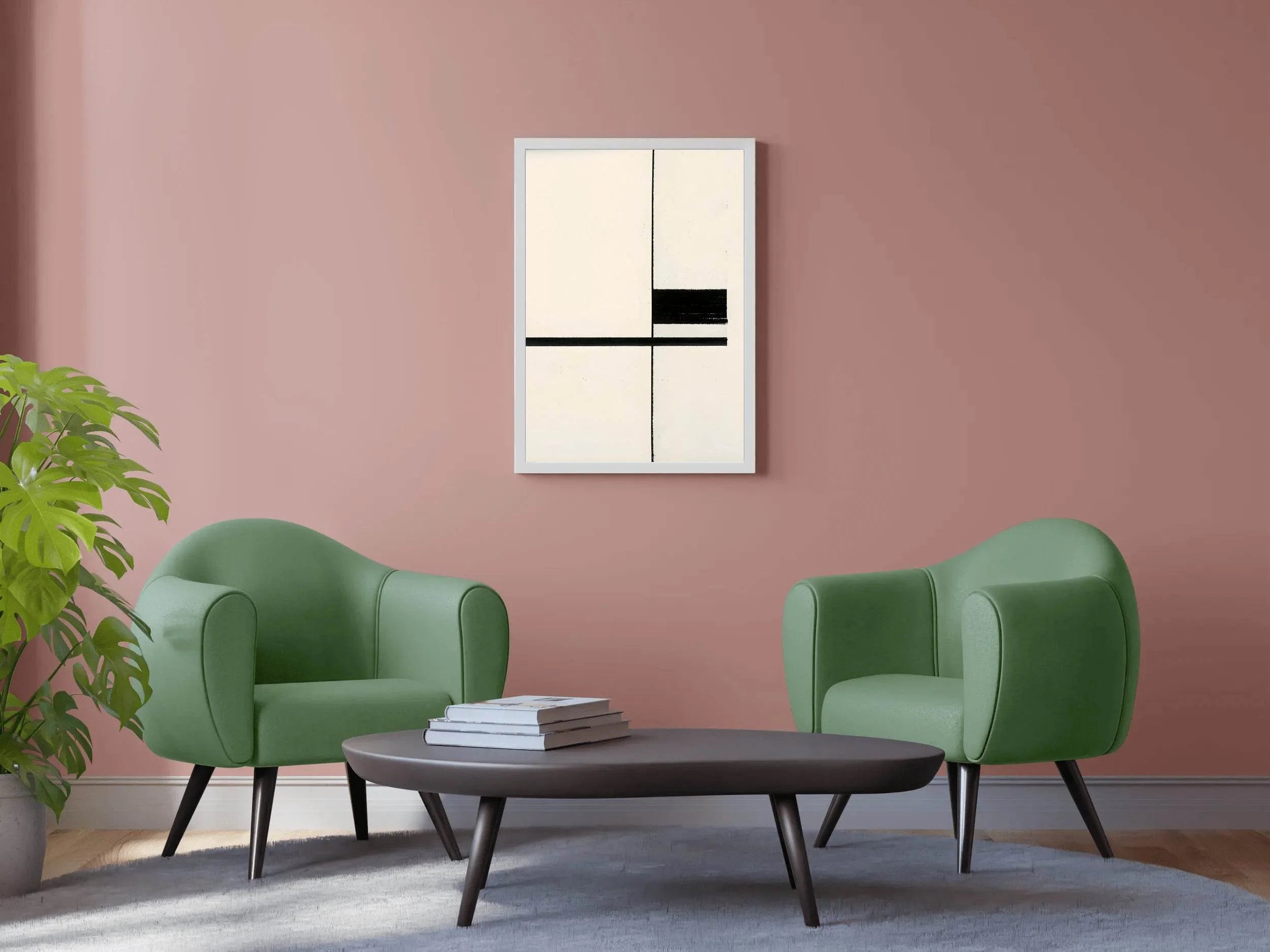 Black Mondrian Composition Wall Art - beink online art store