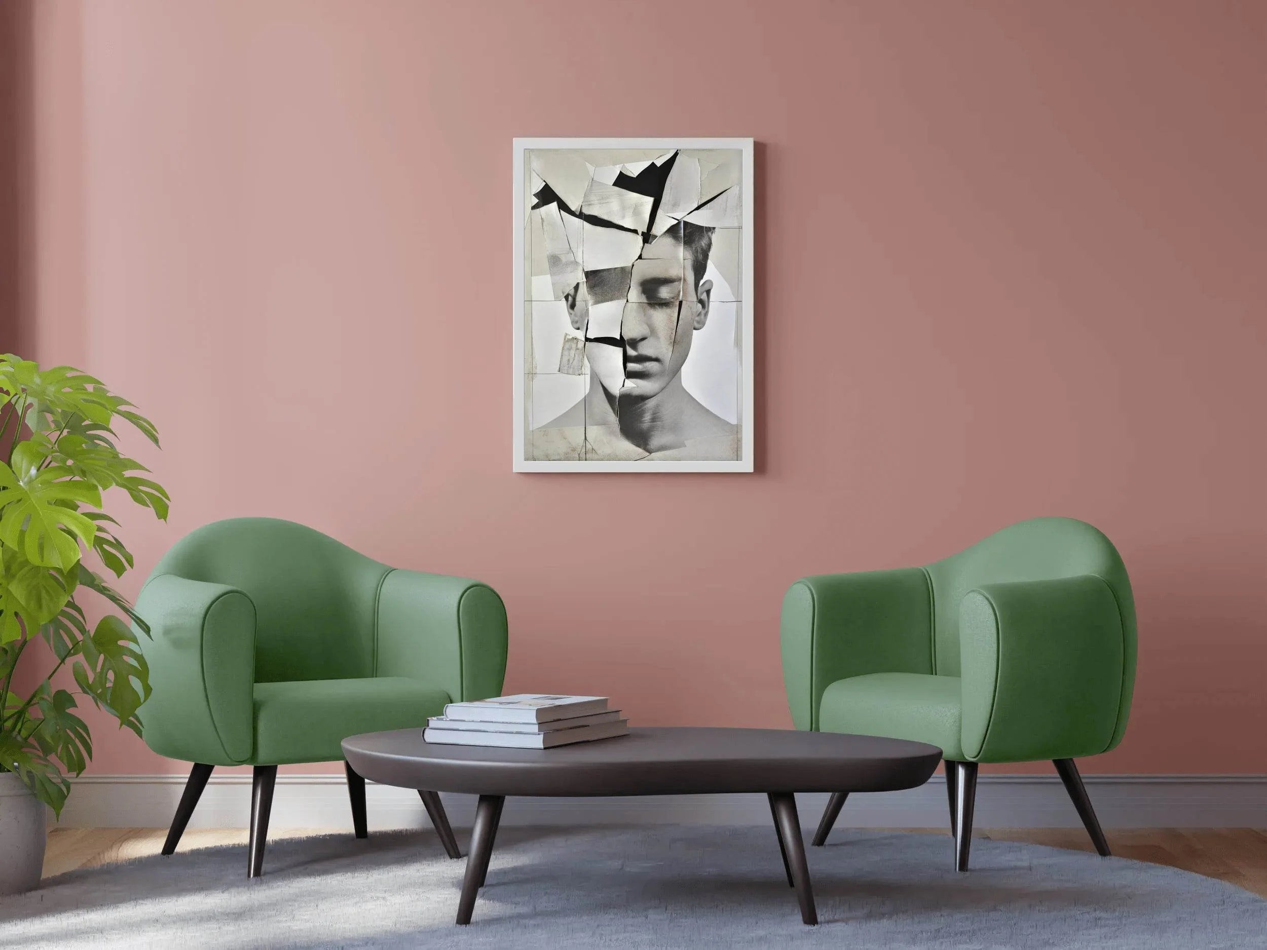Torn Portrait of Men Face Digital Art - beink online art store