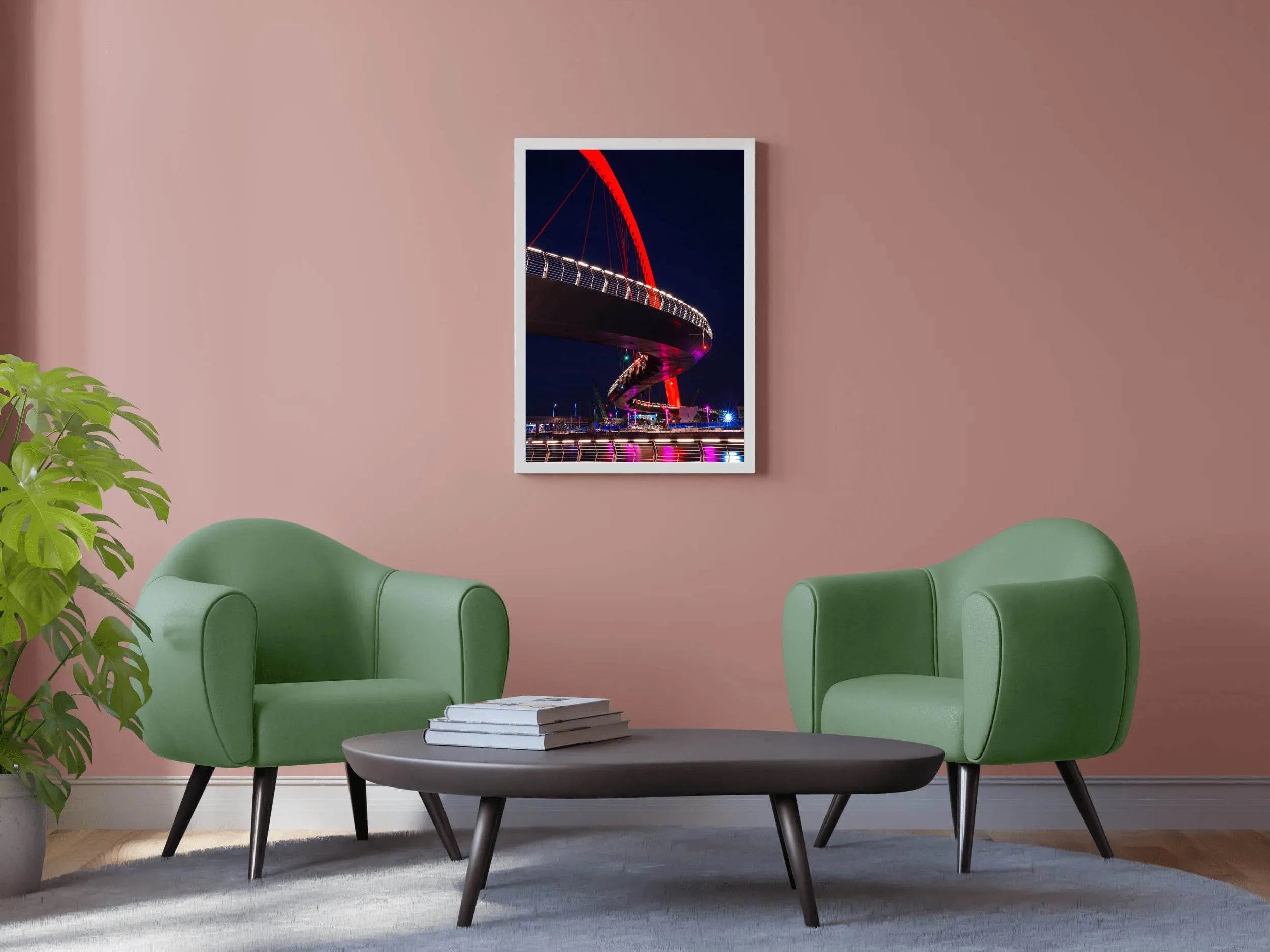 Neon Curved Bridge Wall Art - beink online art store