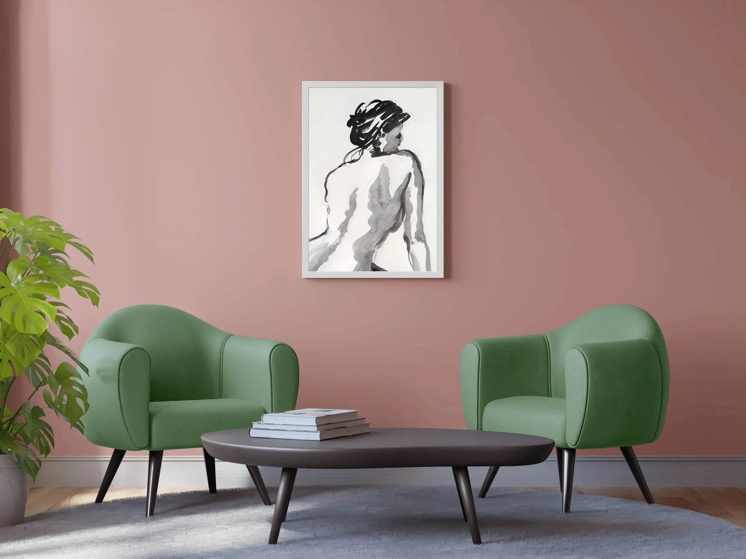 Watercolor Painting of a Lady Modern Wall Art - beink online art store