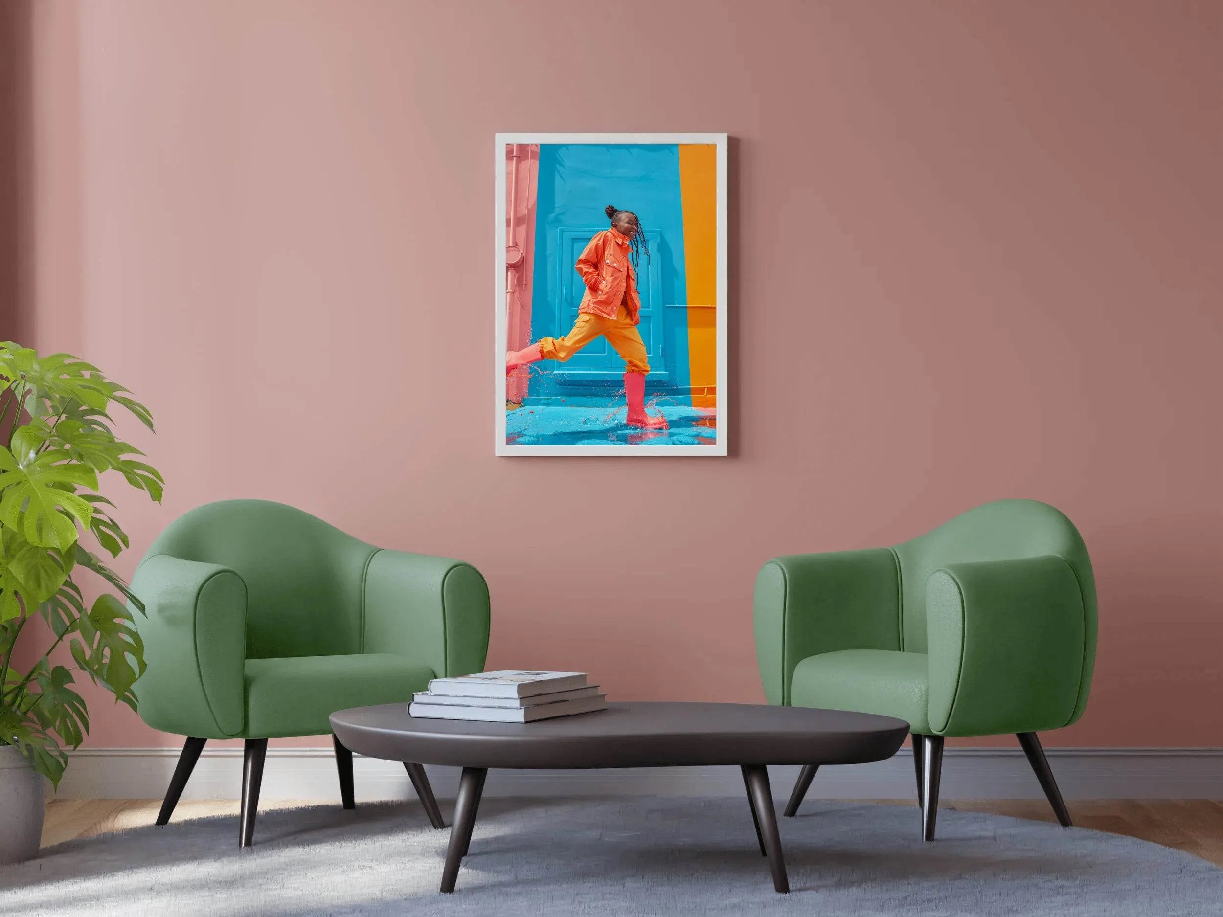 Orange Women Marley Jacket Wall Art - beink online art store