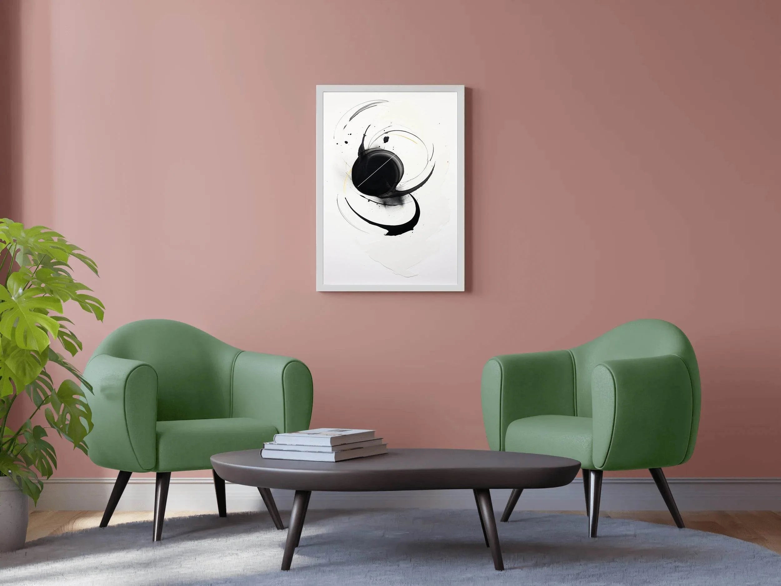 Black and White Painting Abstract Wall Art - beink online art store
