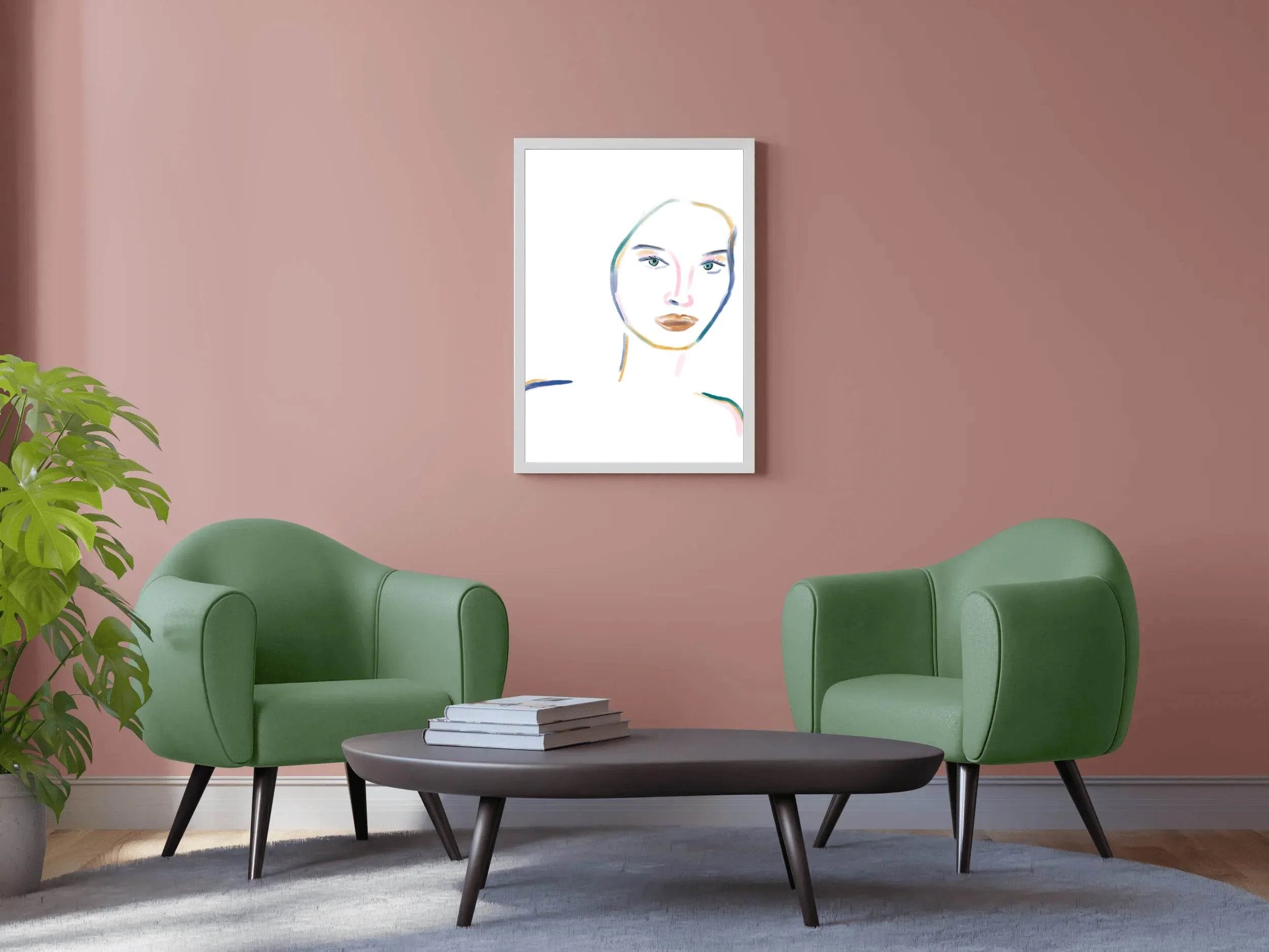 The Woman Pale Face Wall Art - beink online art store