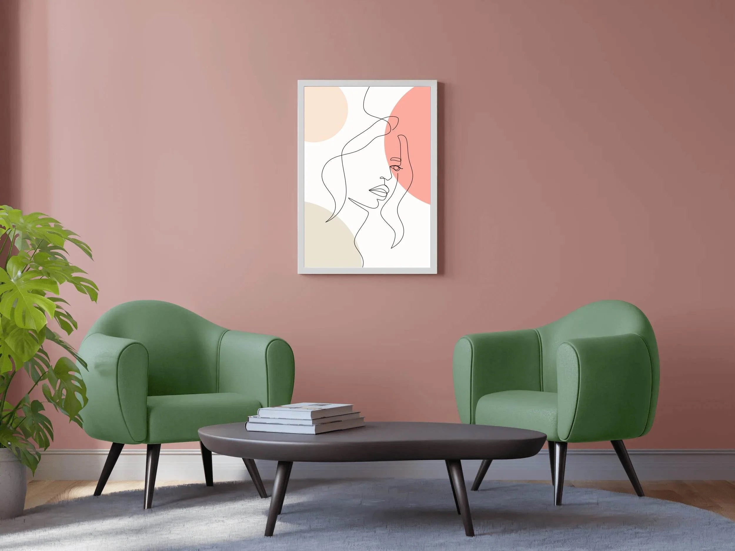 Designing a Woman Face In a One-Line Style - beink online art store
