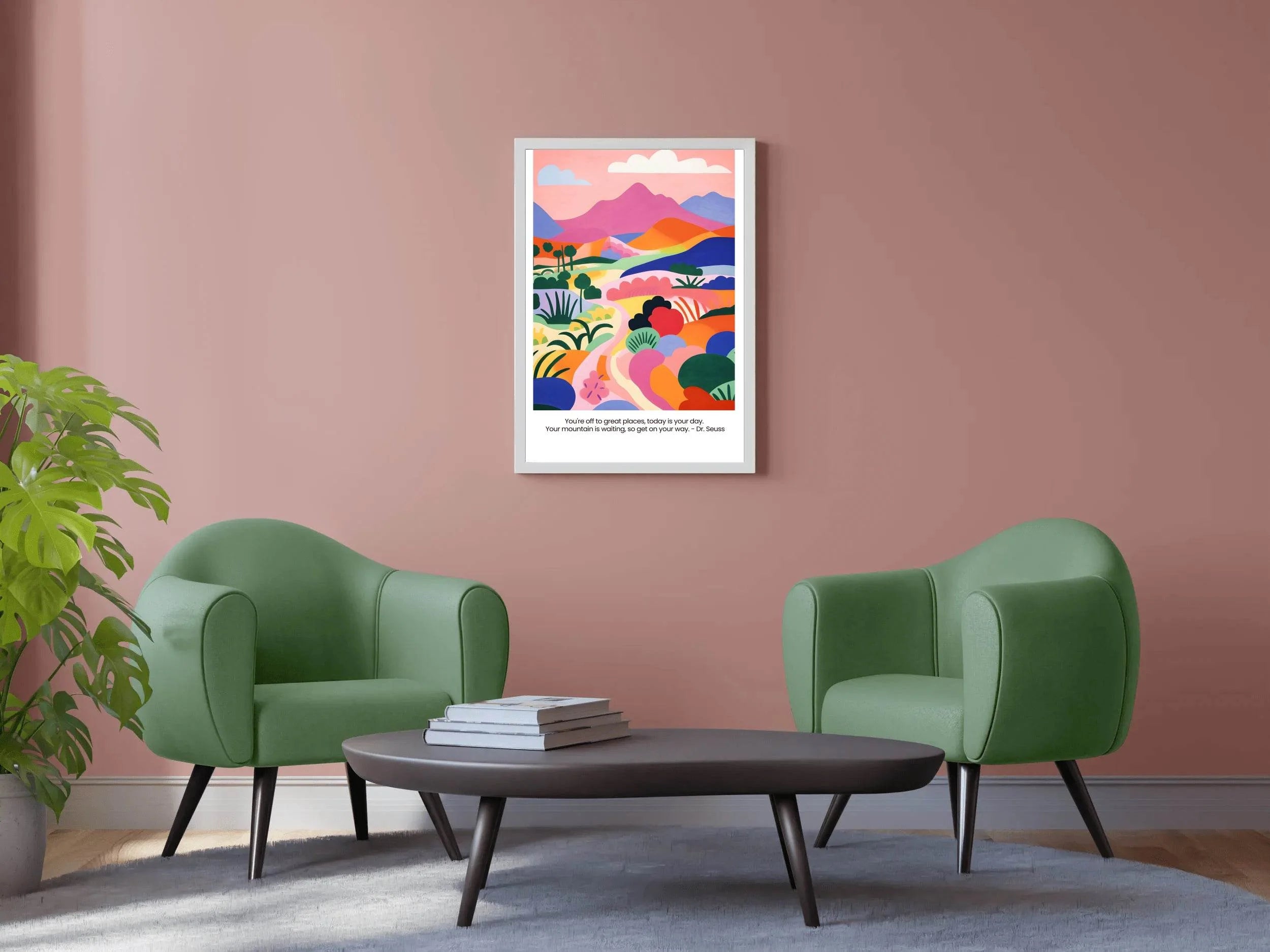 Colorful Painting of The Mountain Path Art - beink online art store