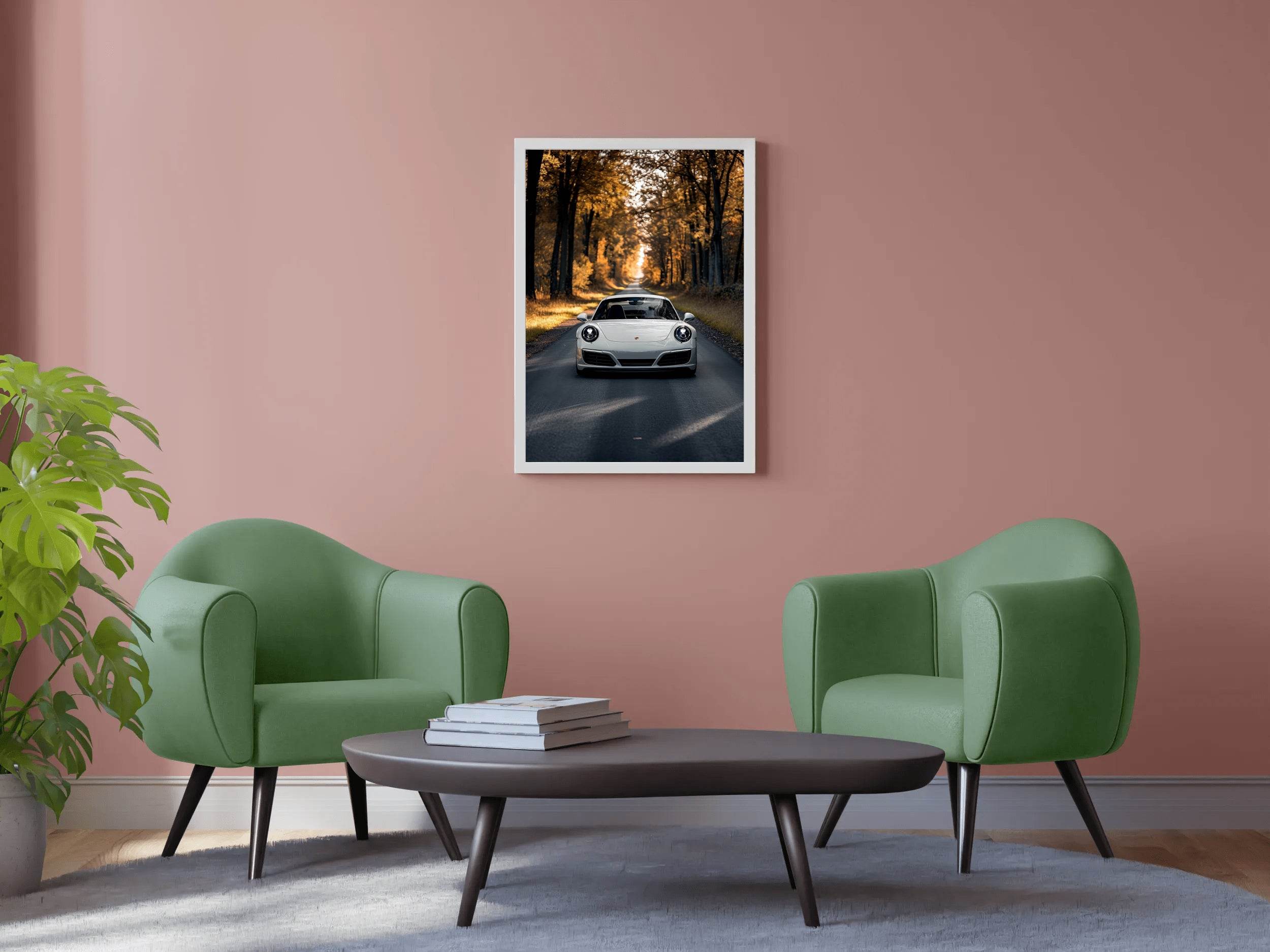 Porsche Carrera White Wall Art - beink online art store