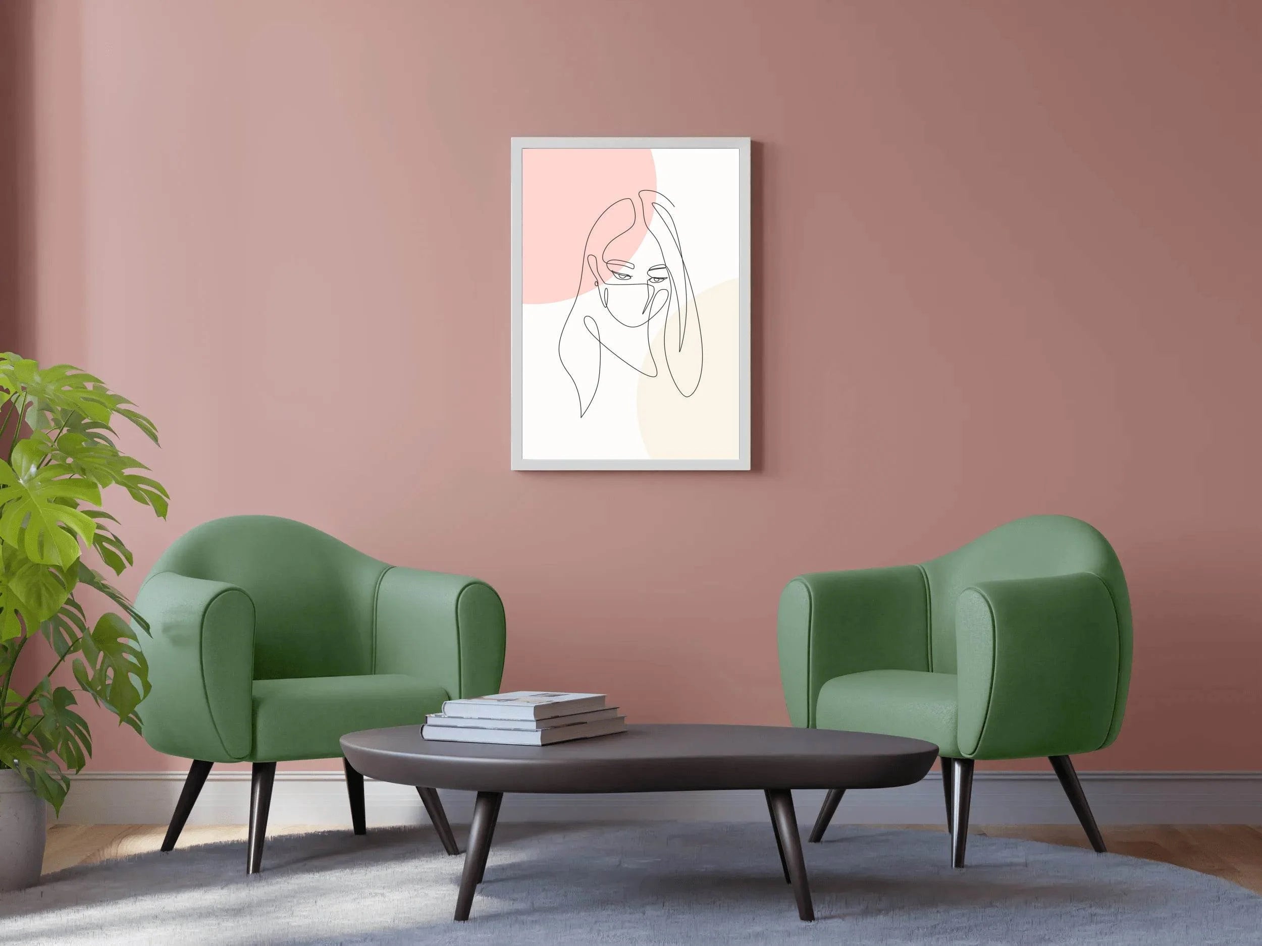 Painting of Masked Woman Wall Art - beink online art store
