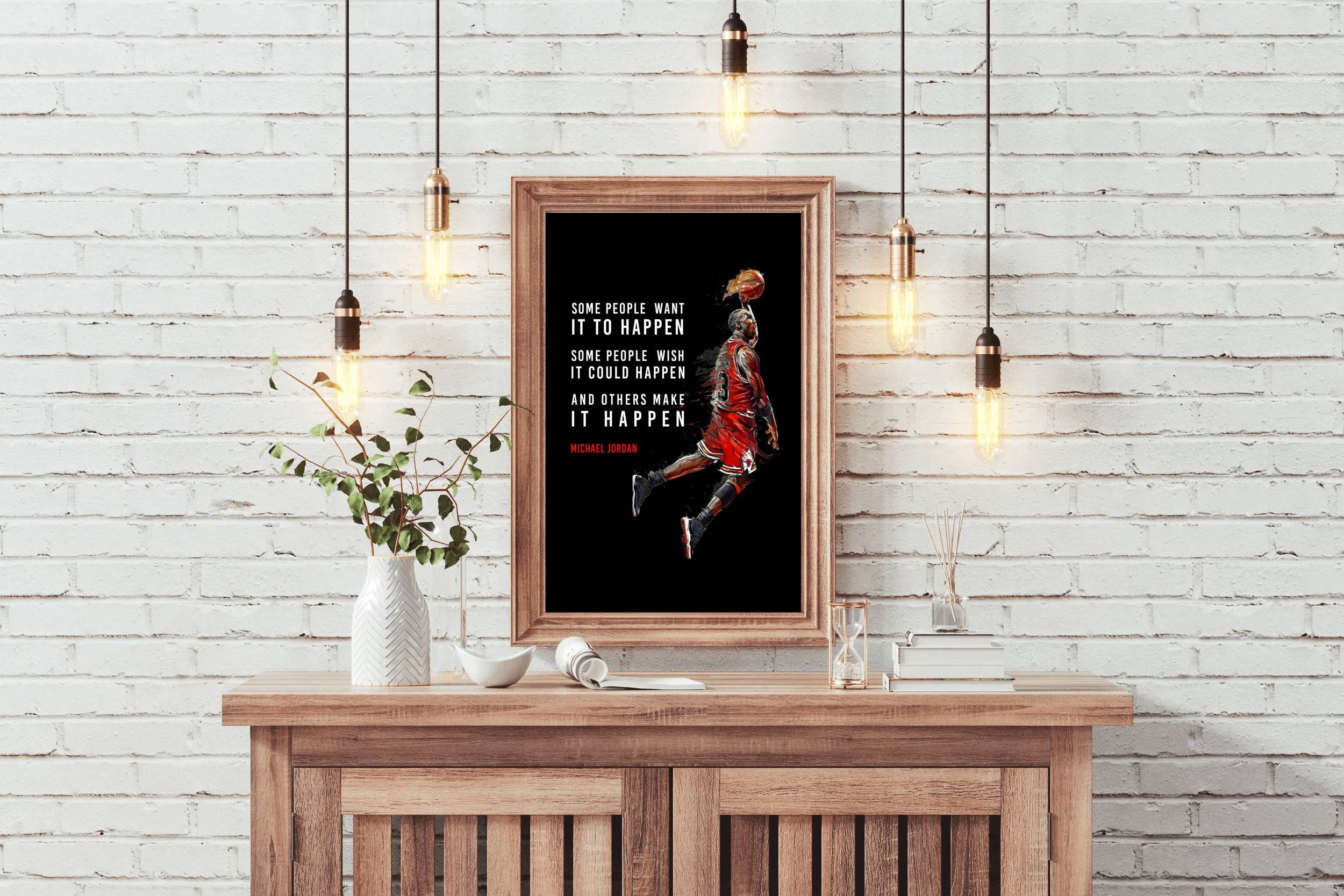 Michael Jordan Motivational Quote Wall Art - beink online art store