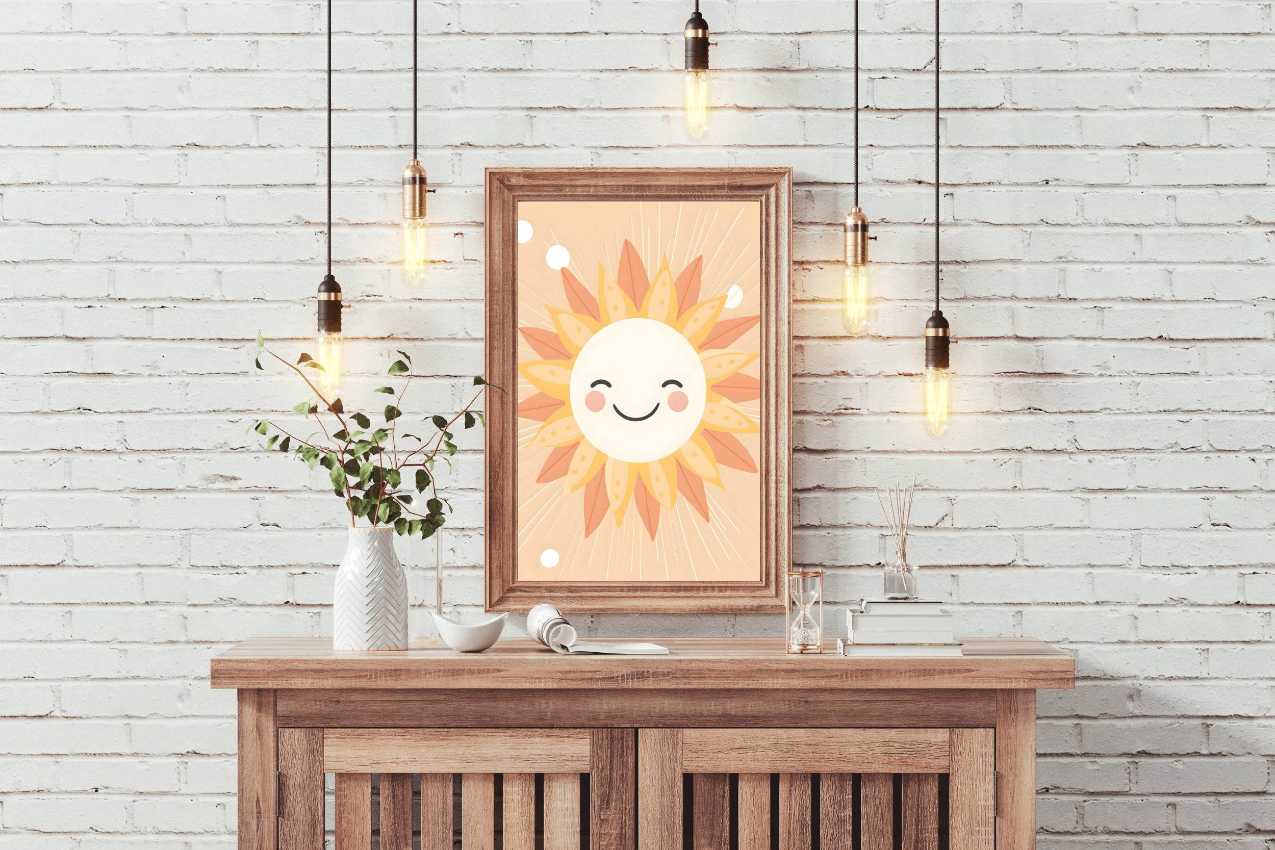 Painting of Smiling Sunflower Wall Art - beink online art store