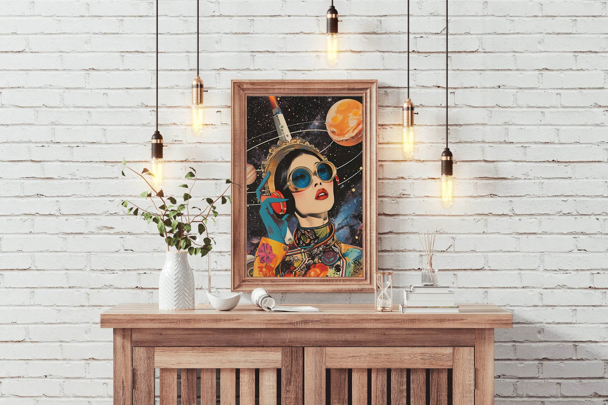 Woman Thoughts in Space Wall Art - beink online art store