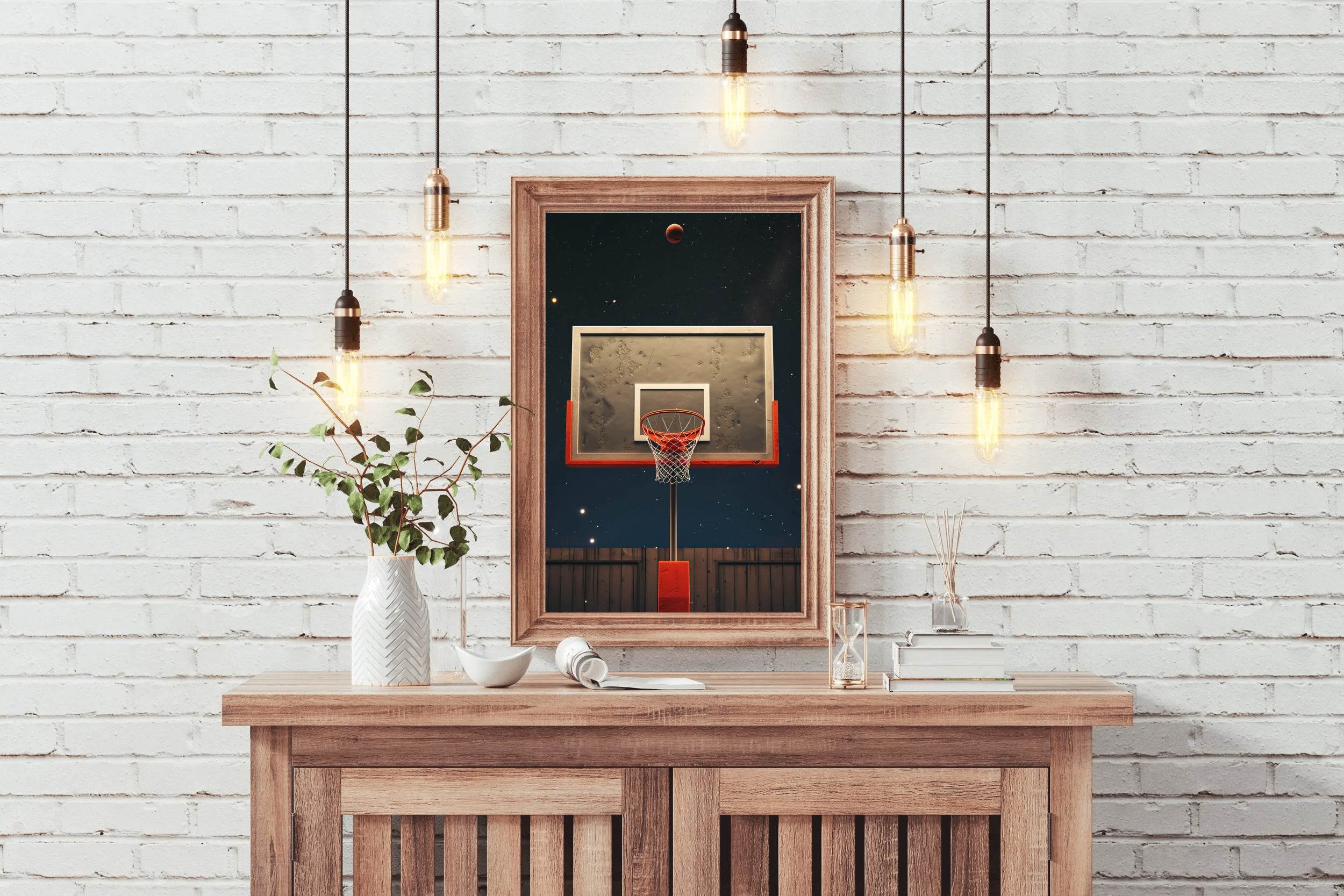 Master Flame Sports Aesthetic Wall Art Poster for Living Room, Home & Wall Decor - Basketball - beink online art store