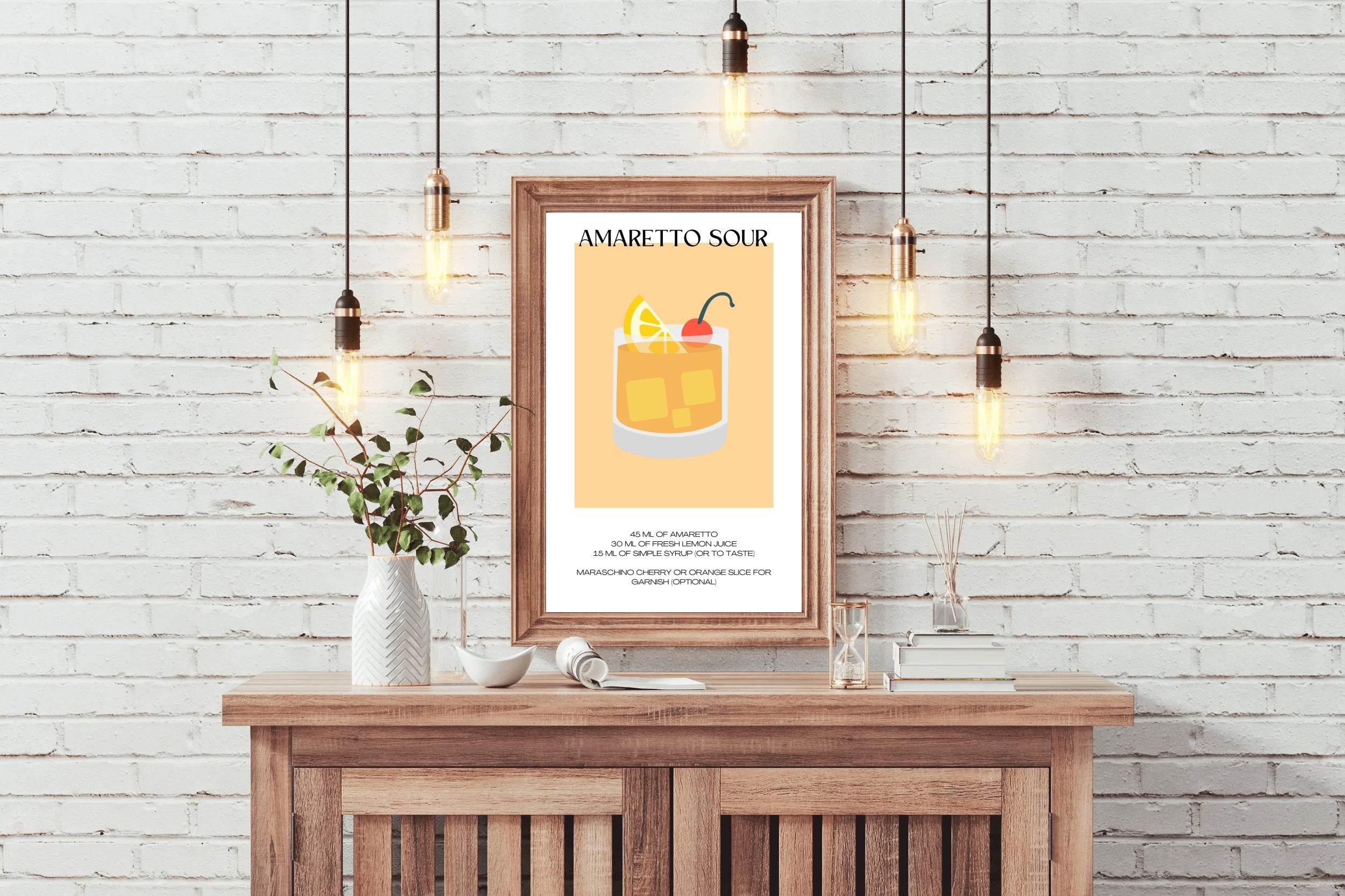 Whiskey Amaretto Sour Wall Art - beink online art store