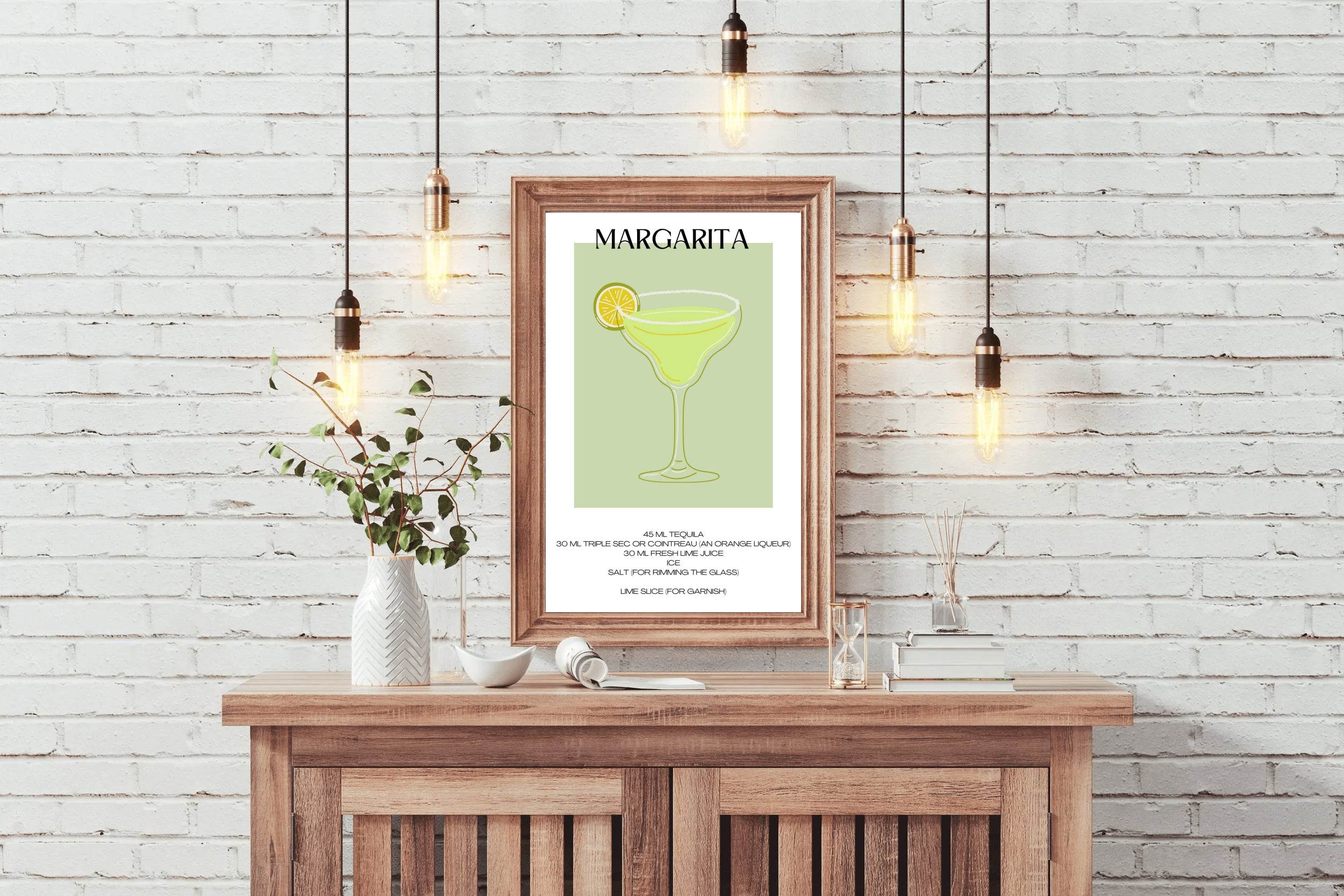 Green Margarita Wall Art - beink online art store