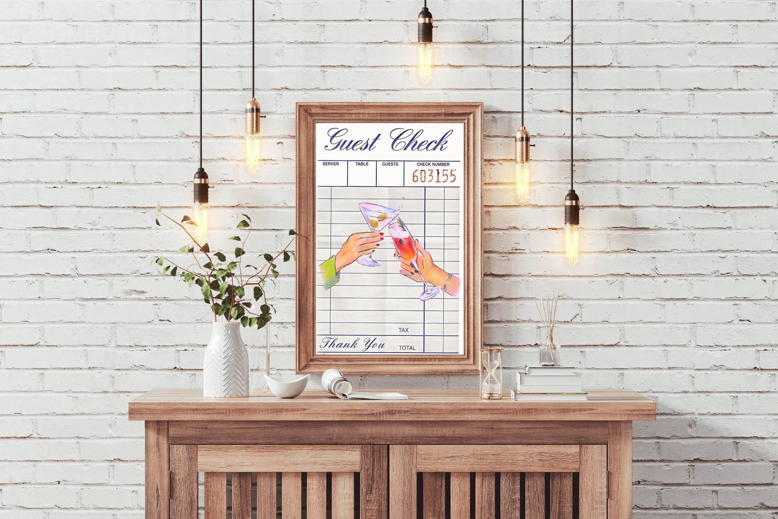 Guest Check Wall Art - beink online art store
