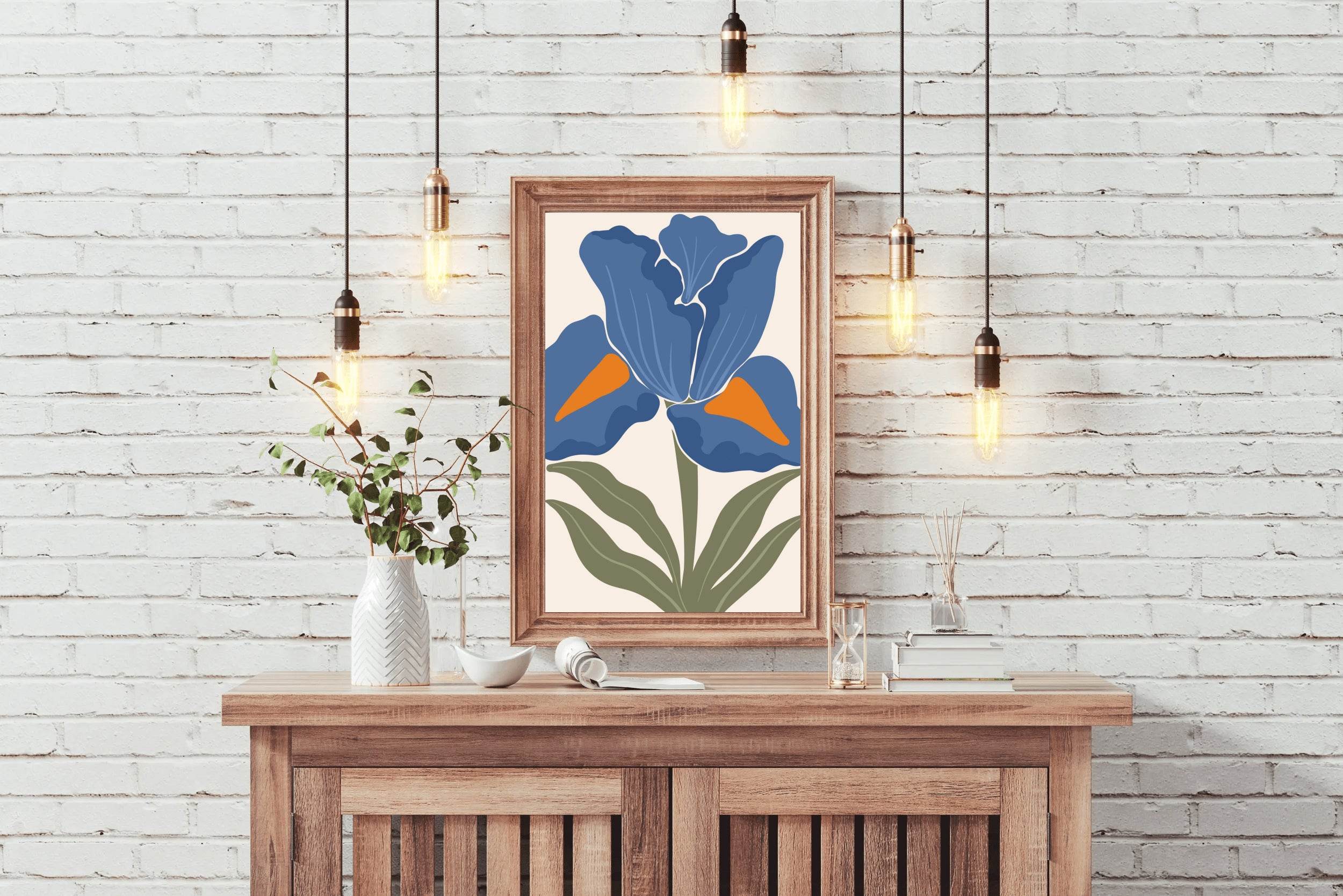 Butterfly Pea Flower On White Background ArtWork - beink online art store