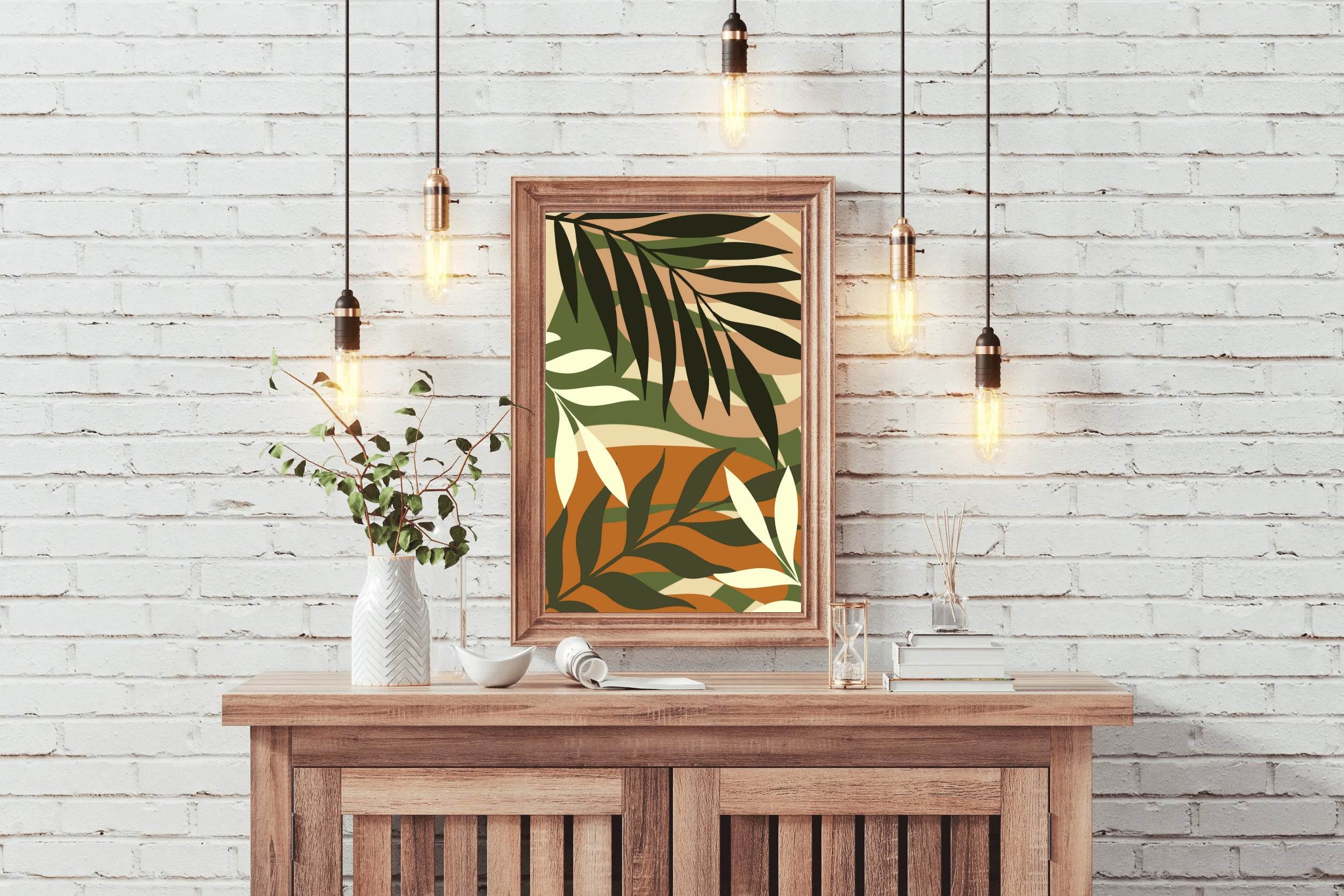 Camouflage Pattern Leafs Canvas ArtWork - beink online art store