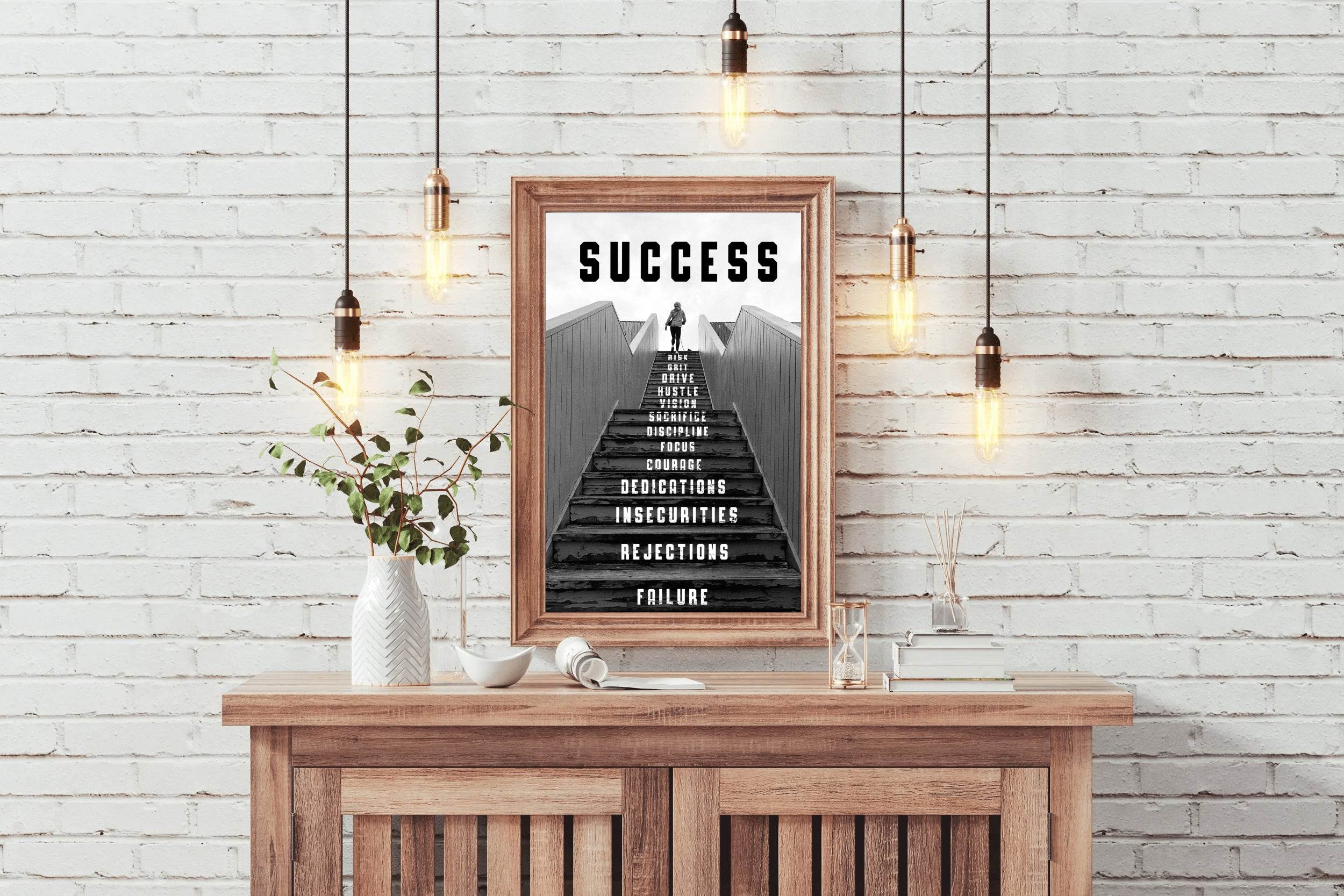 Journey To Success Black Shade Wall Art - beink online art store
