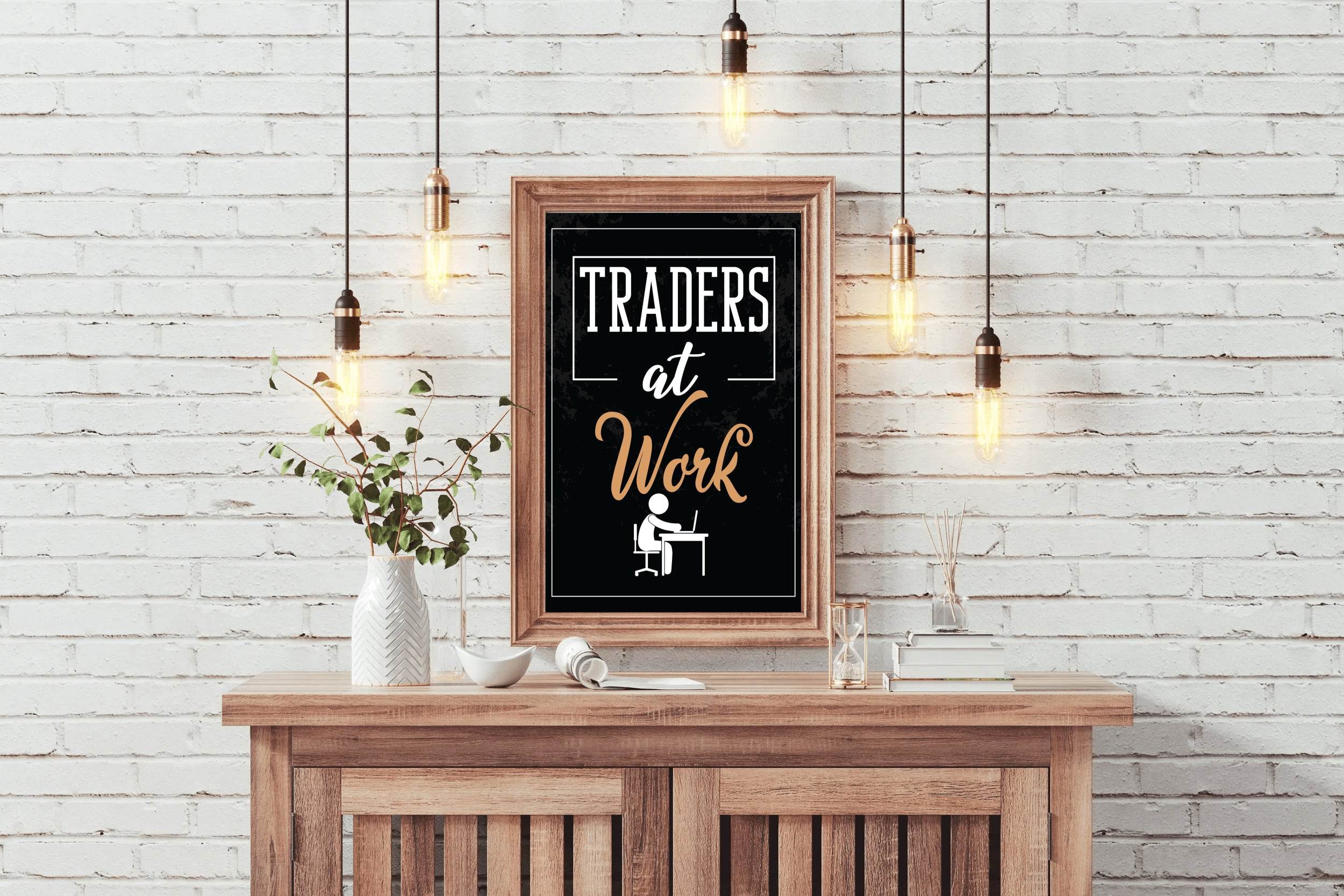 The Trading Hustle Motivational Wall Art - beink online art store