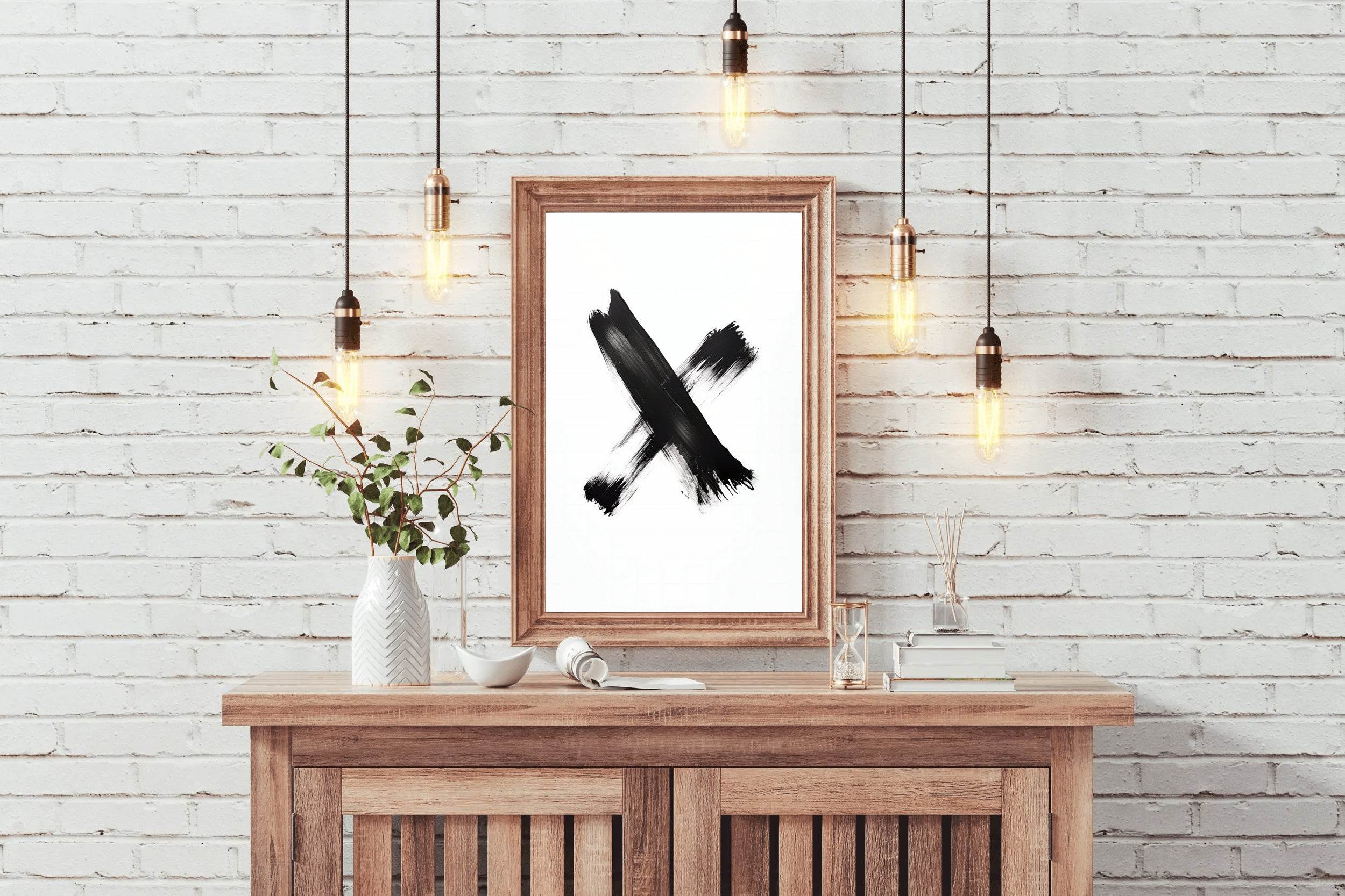 Black Marker Graffiti Symbol Wall Art - beink online art store