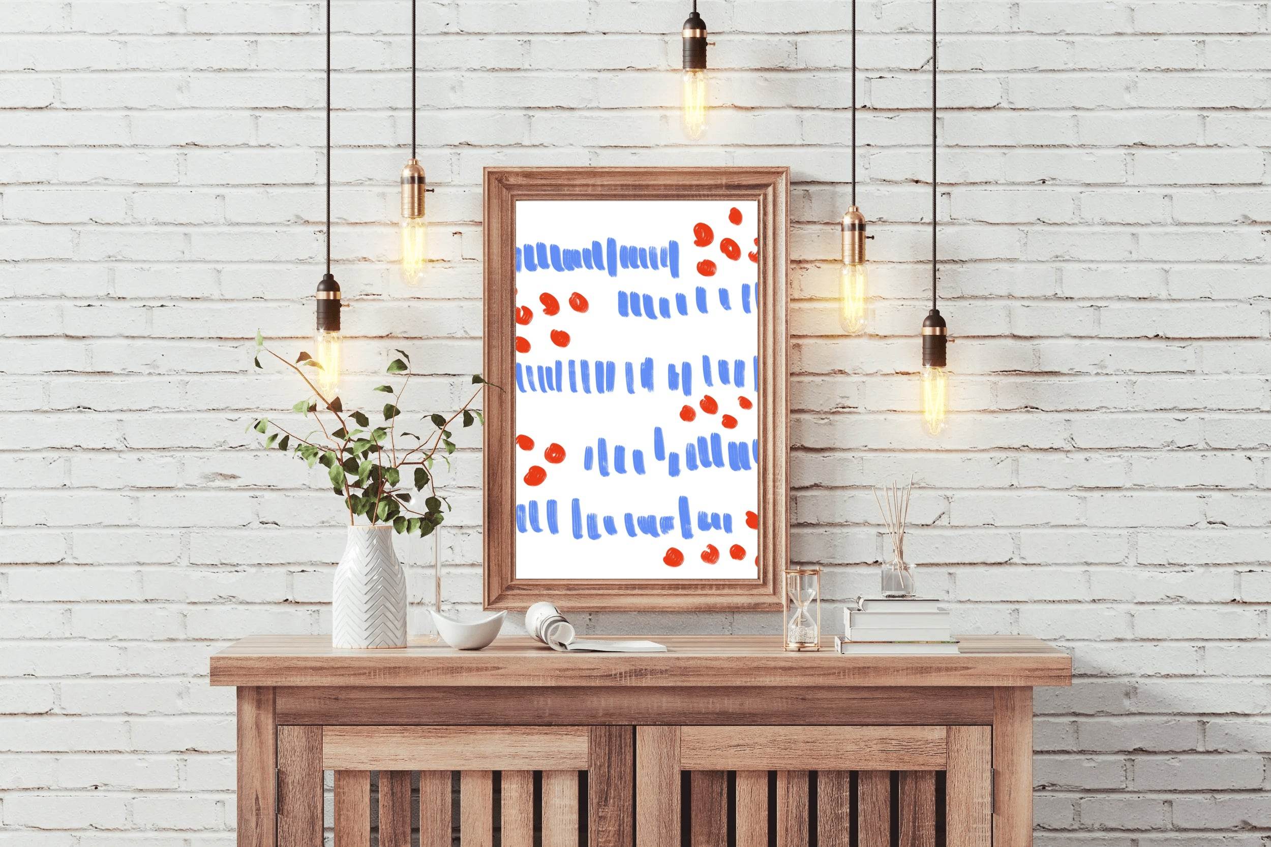 Colored Geometric Shapes Wall Art - beink online art store