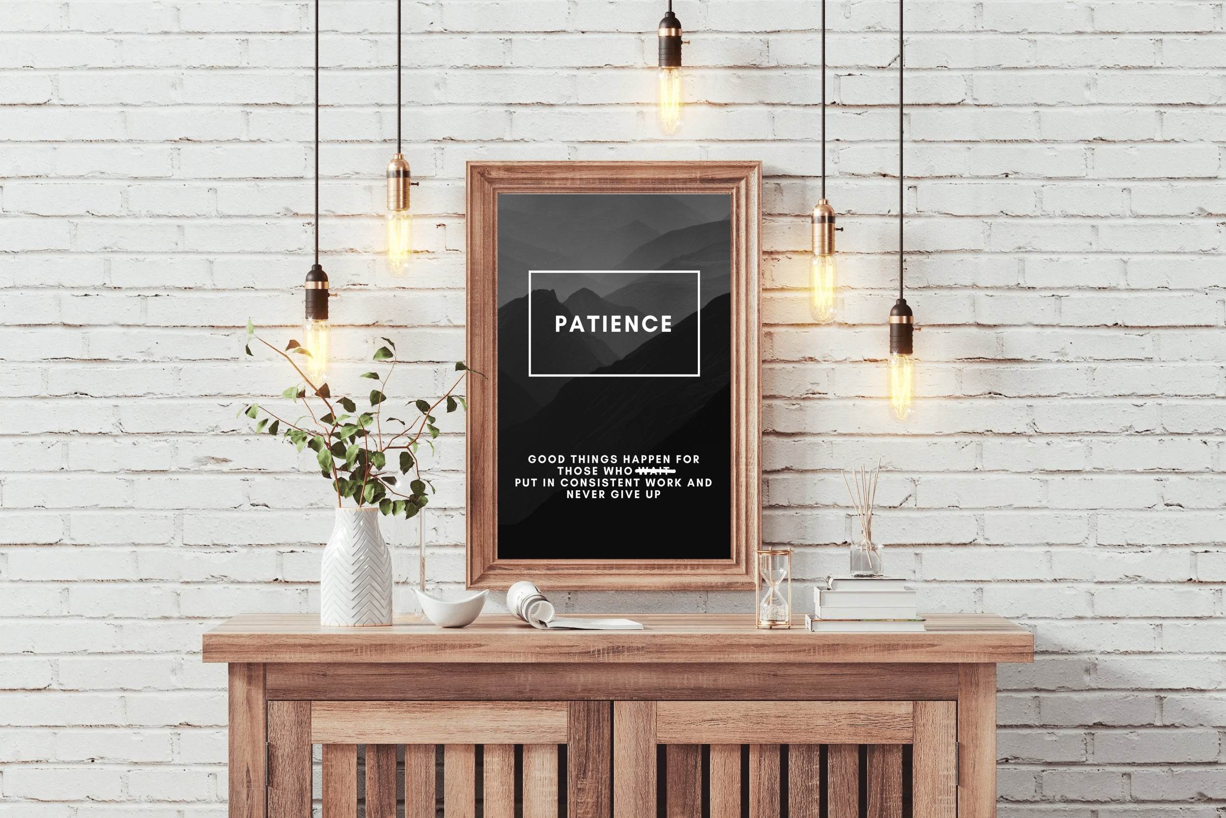 Patience Definition Motivational Wall Art - beink online art store