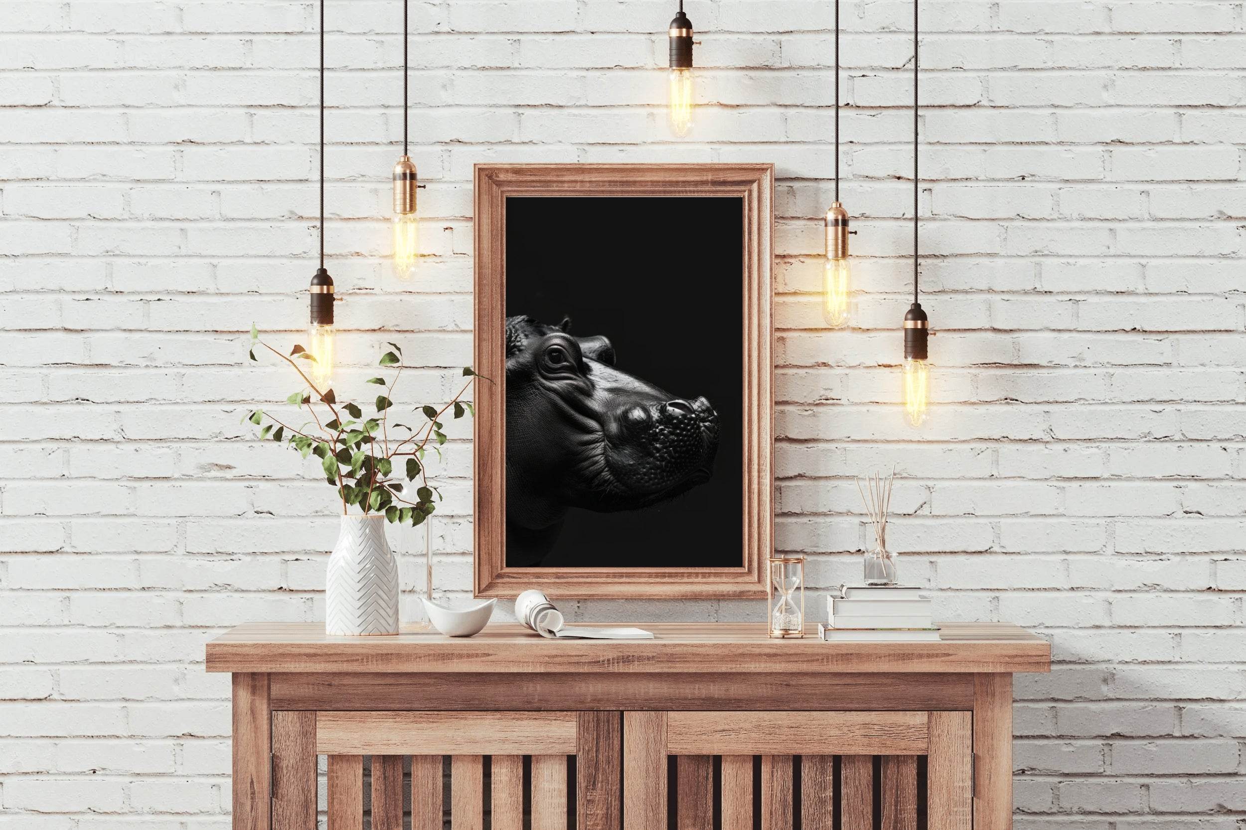 Rhinoceros Black & White Wall Art - beink online art store