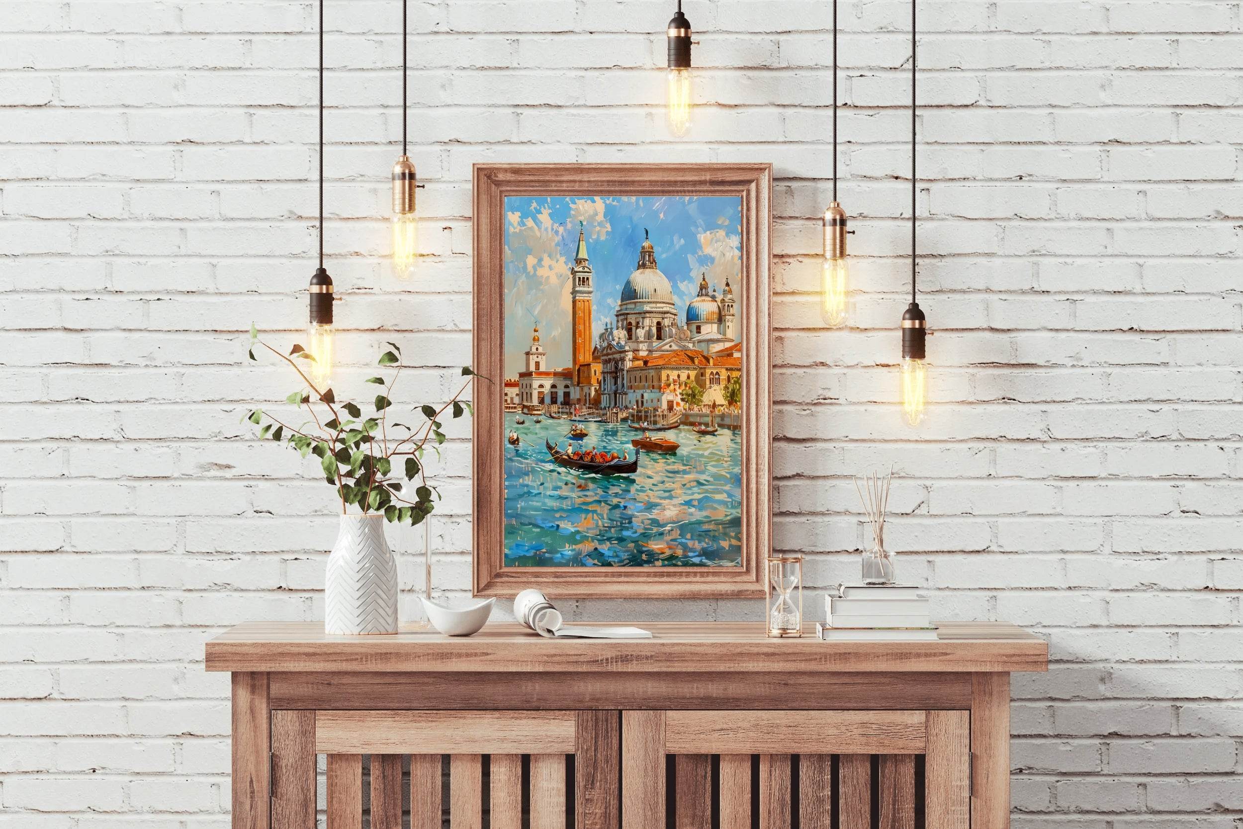 Watercolor Painting Of Venice Italy Wall Art - beink online art store