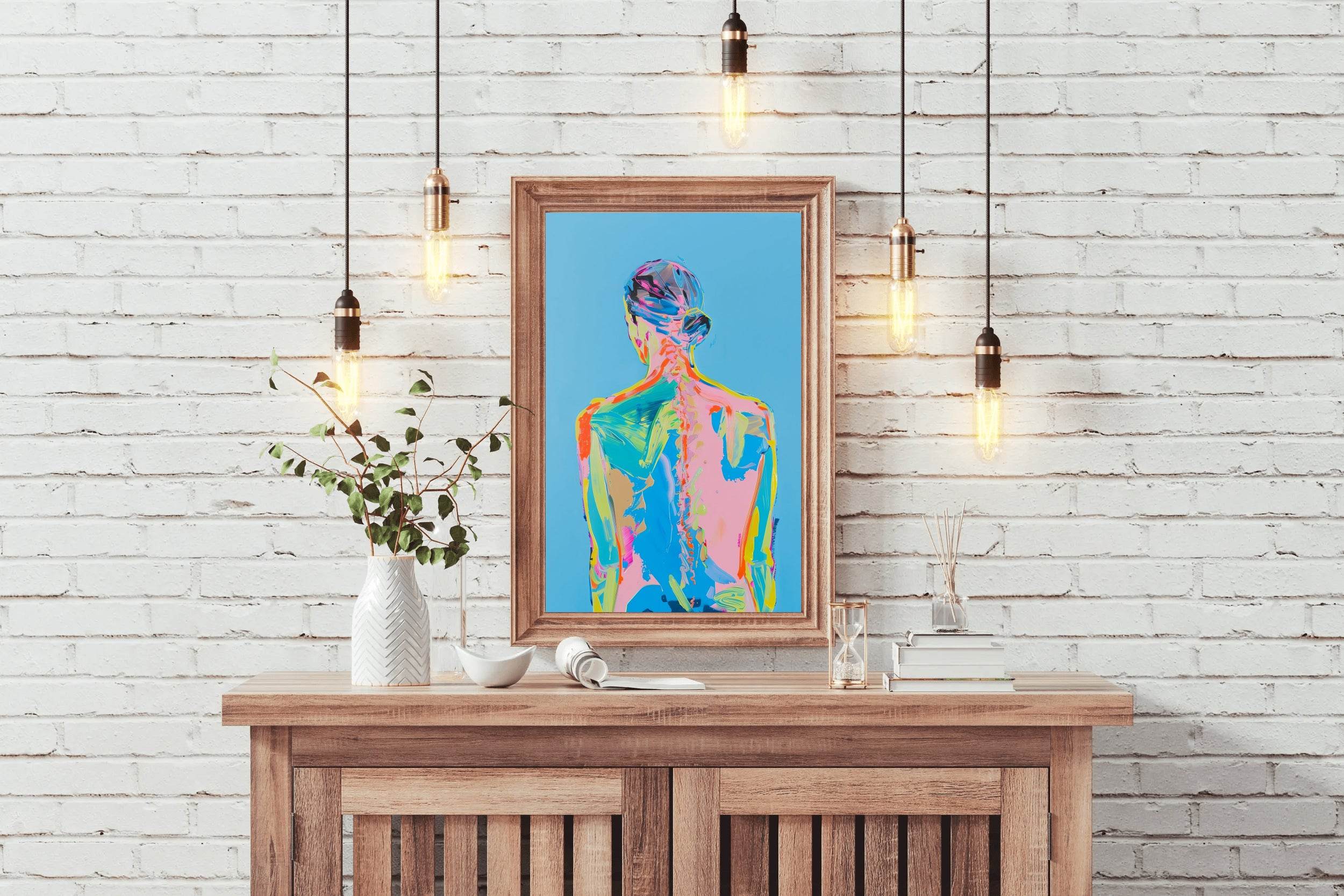 Colorful Watercolor Painting of a Woman Wall Art - beink online art store