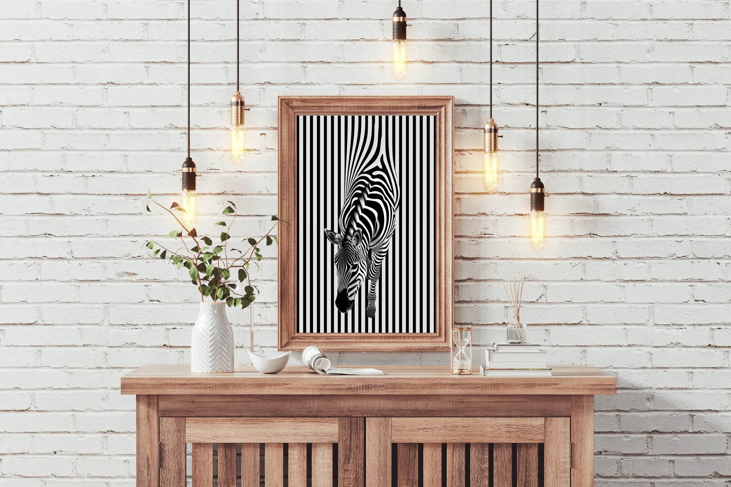 Zebra 3D Painting Wallpaper - beink online art store