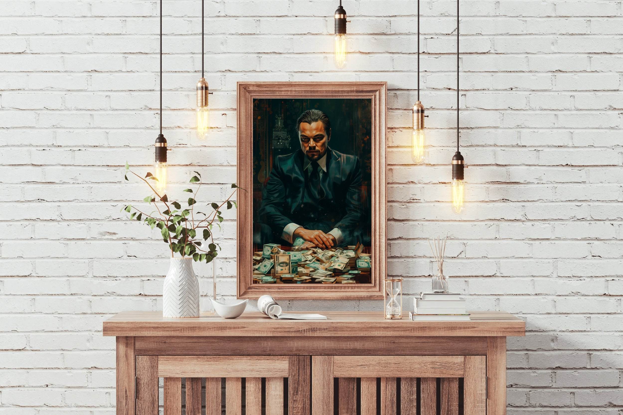 Leonardo DiCaprio Portrait- The Wolf of Wall Street - beink online art store