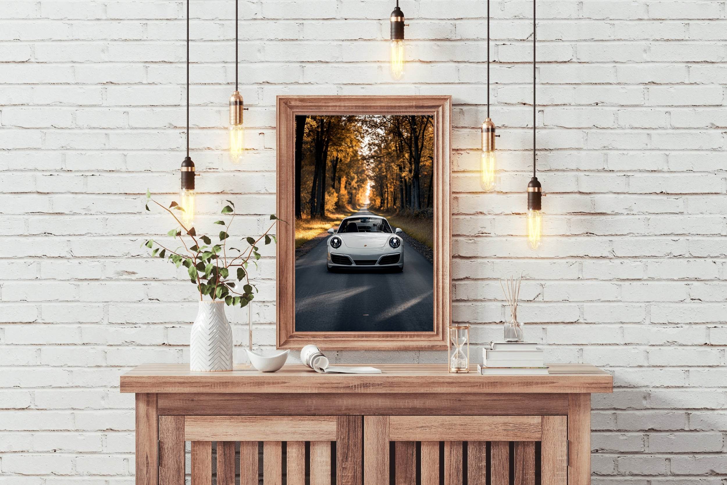 Porsche Carrera White Wall Art - beink online art store