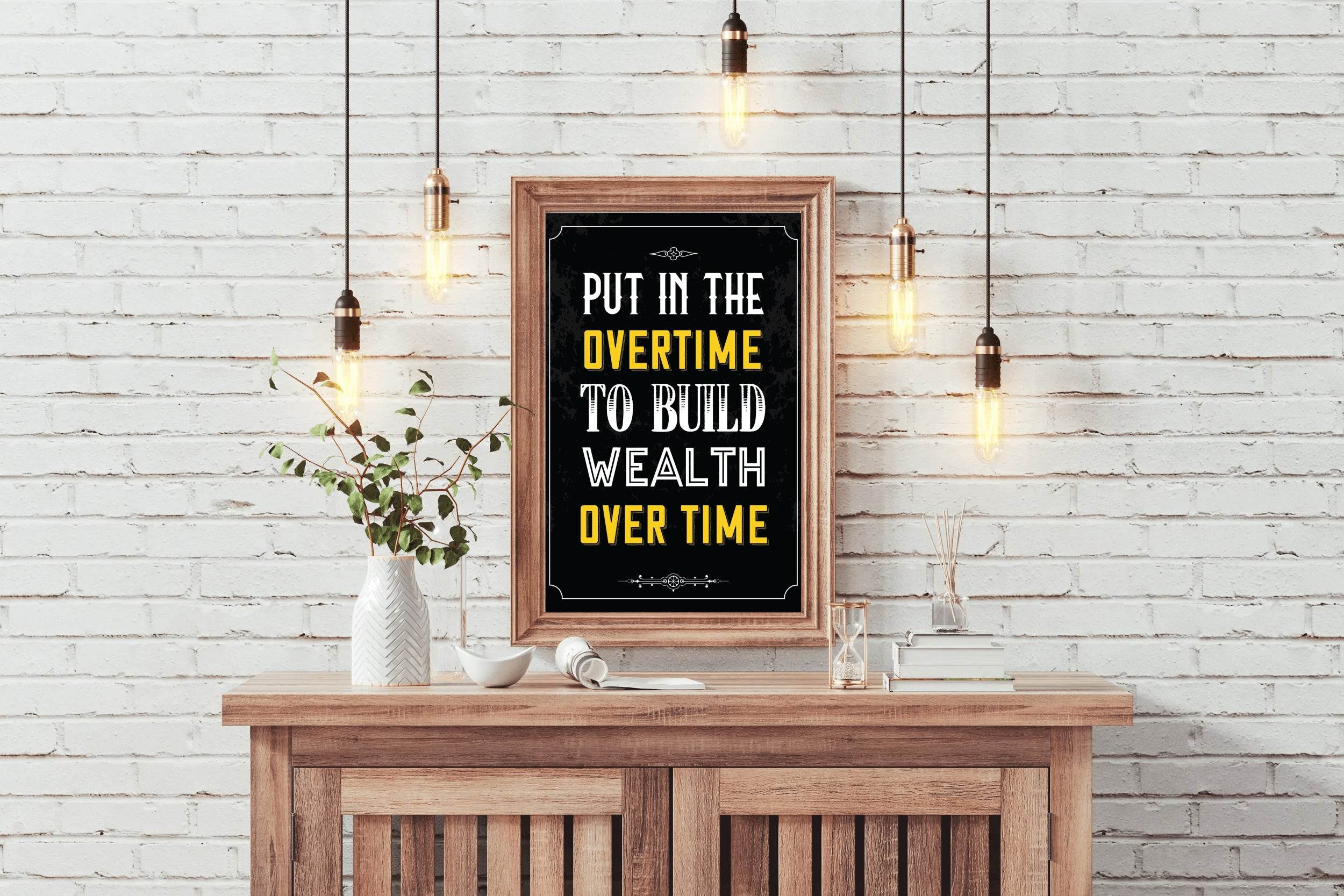 Build Wealth Over Time Investing Motivational Wall Art - beink online art store