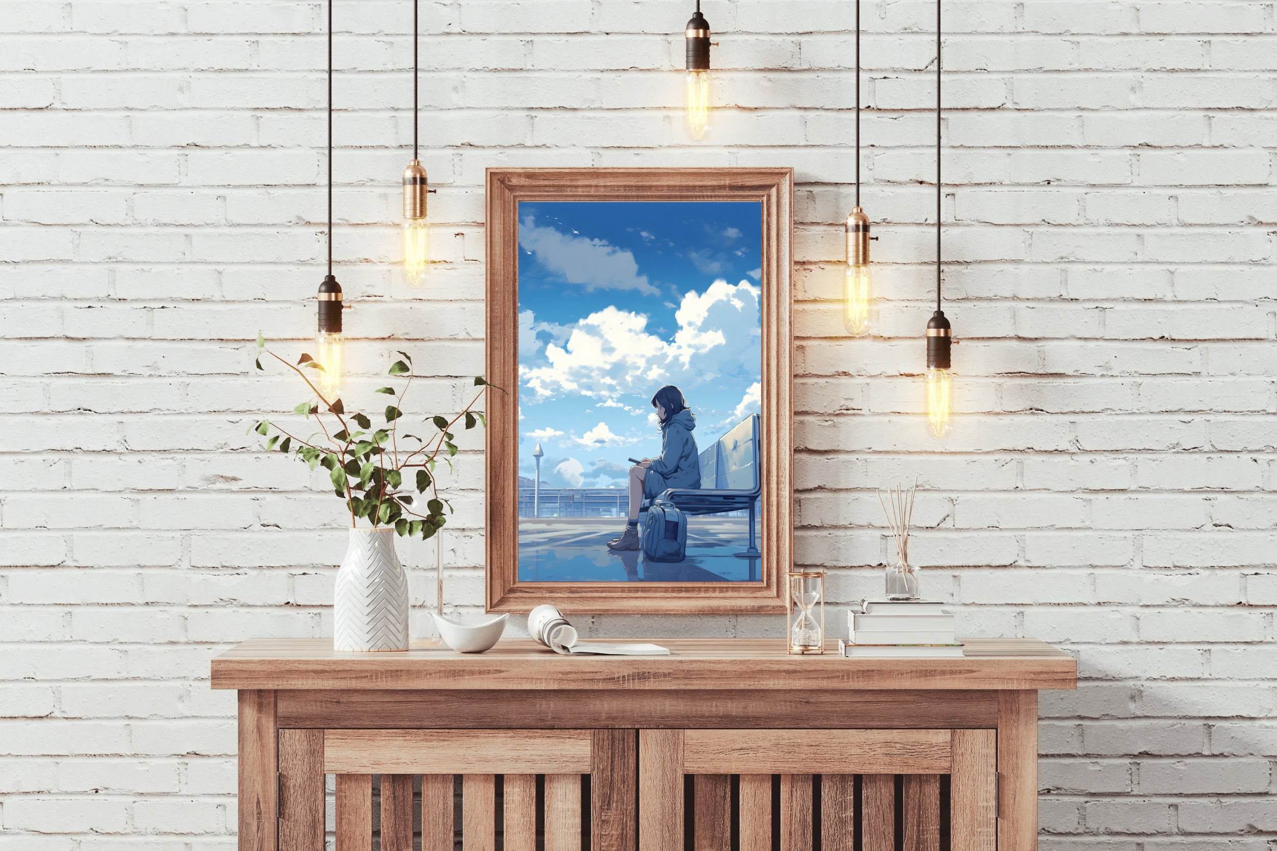 Sad Anime Boy Wall Art - beink online art store