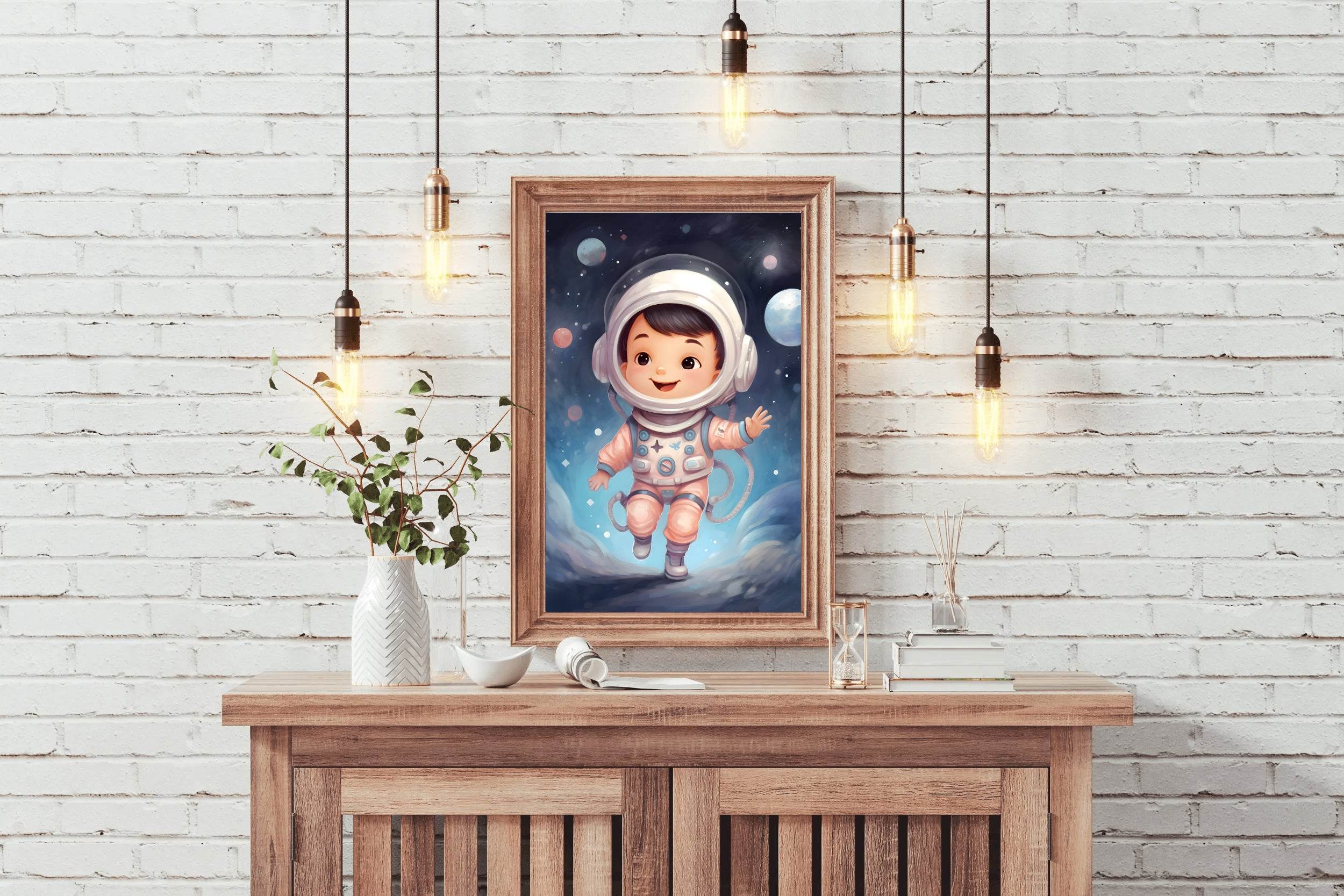 Cute Baby Astronaut Artwork - beink online art store