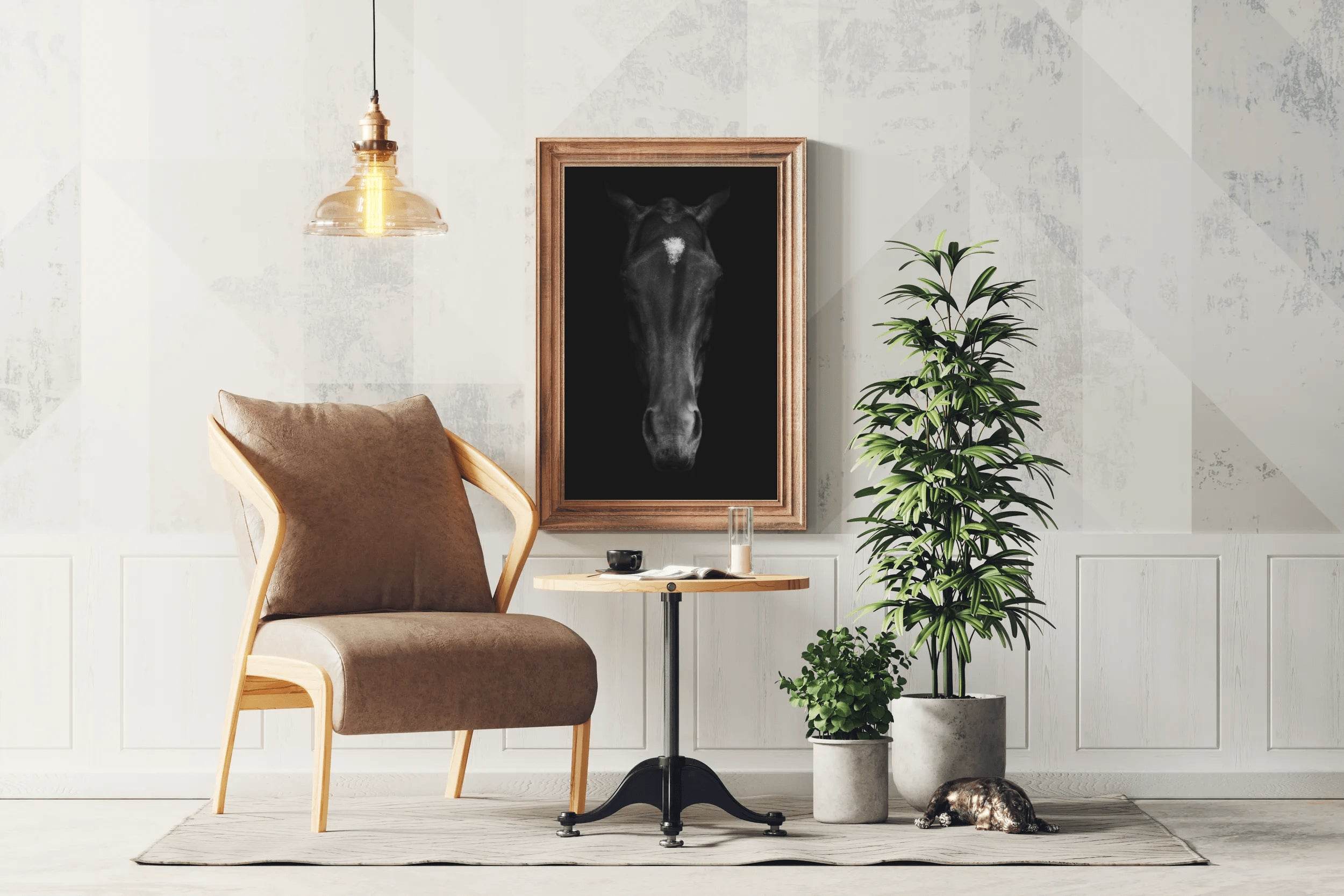 Stallion Black & White Wall Art - beink online art store