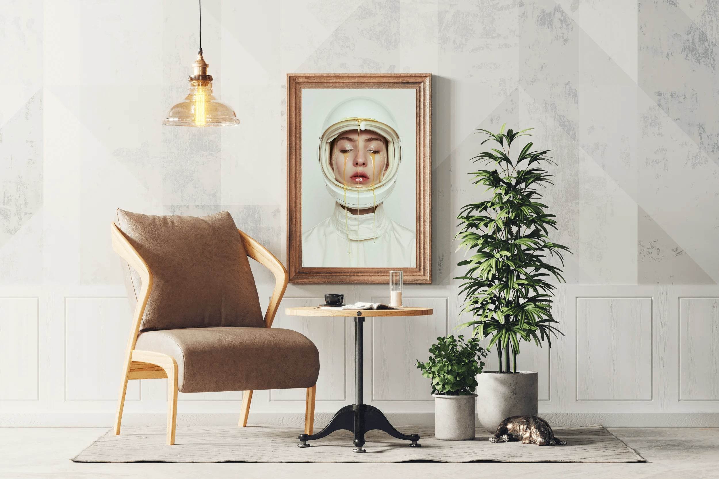 Astronaut in Honey Helmet Wall Art - beink online art store