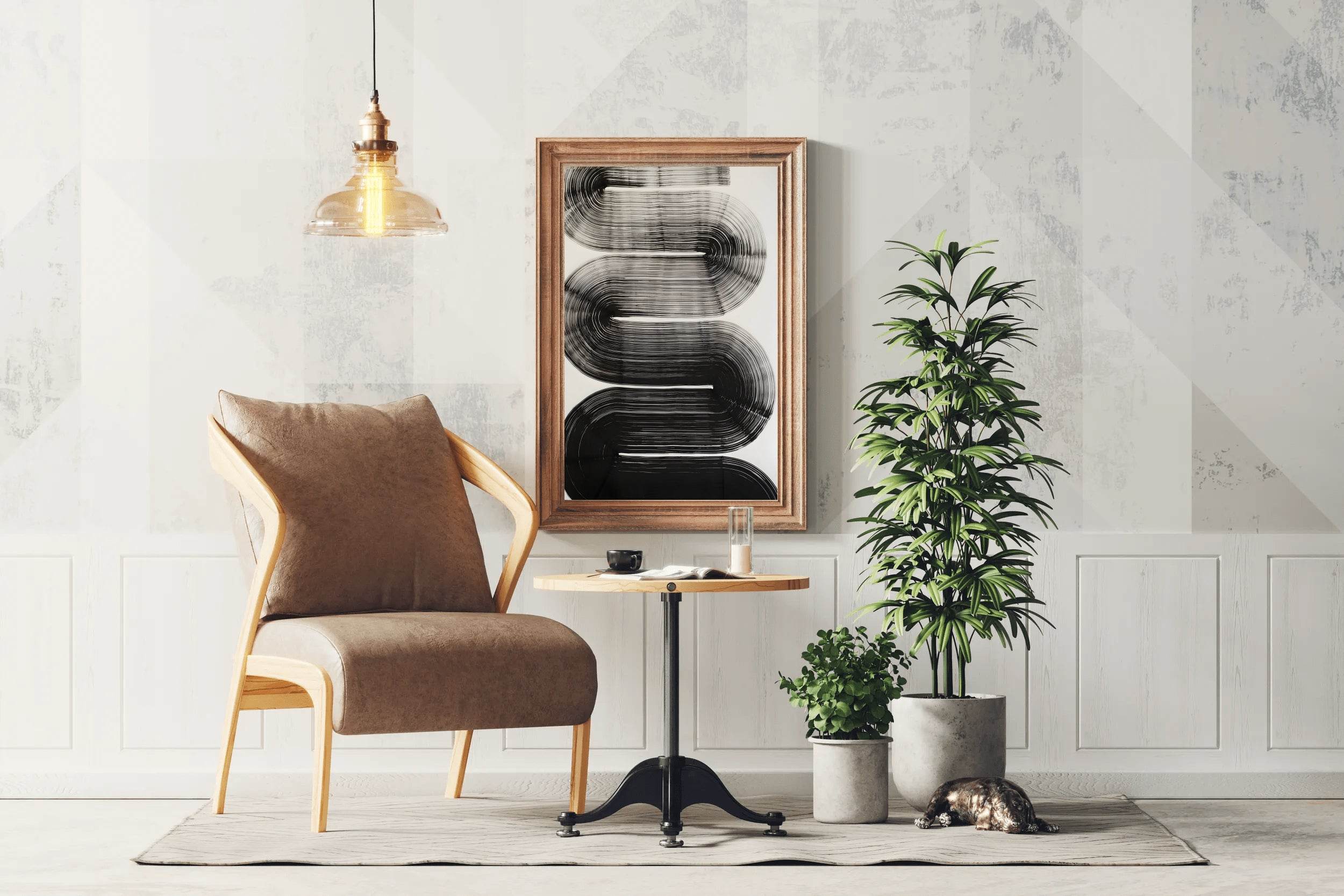 Black and White Pattern Modern Wall Art - beink online art store