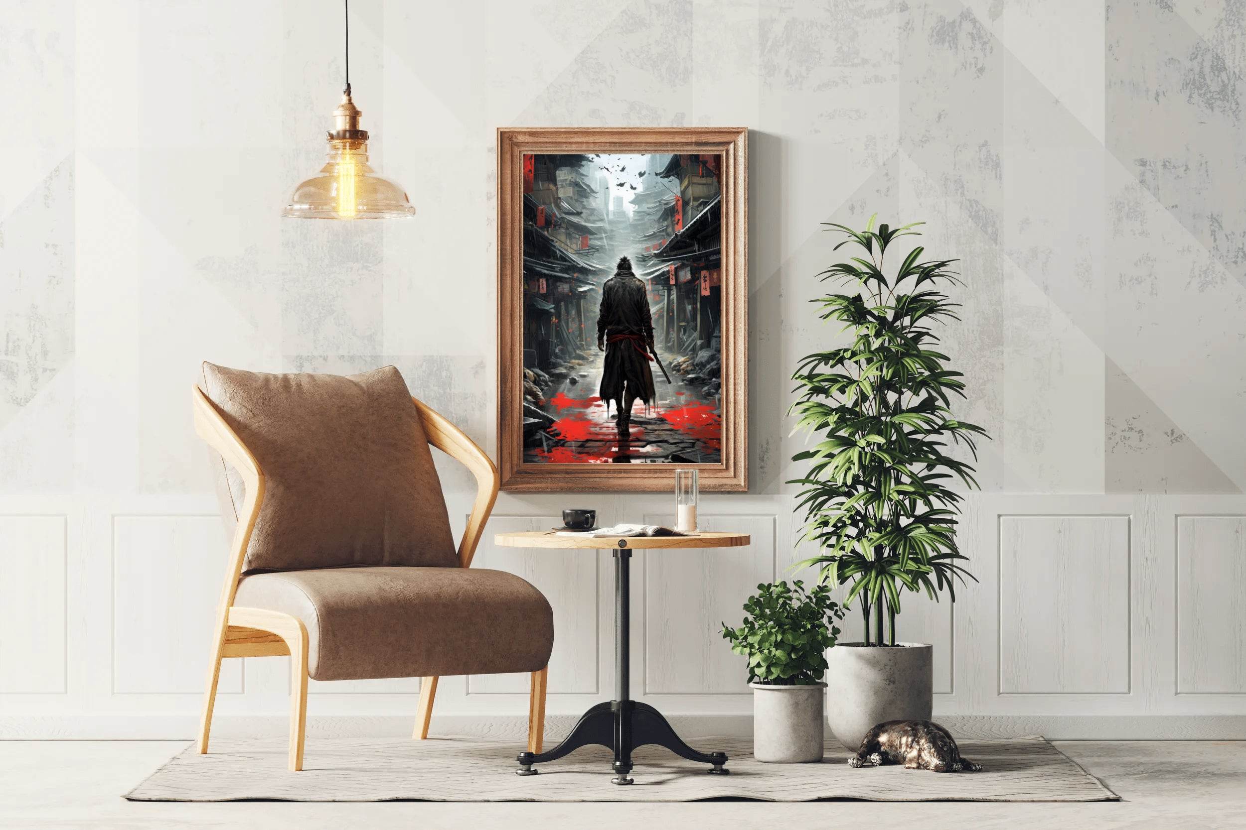 Full Shot Ninja Wearing equipment Anime Wall Art - beink online art store