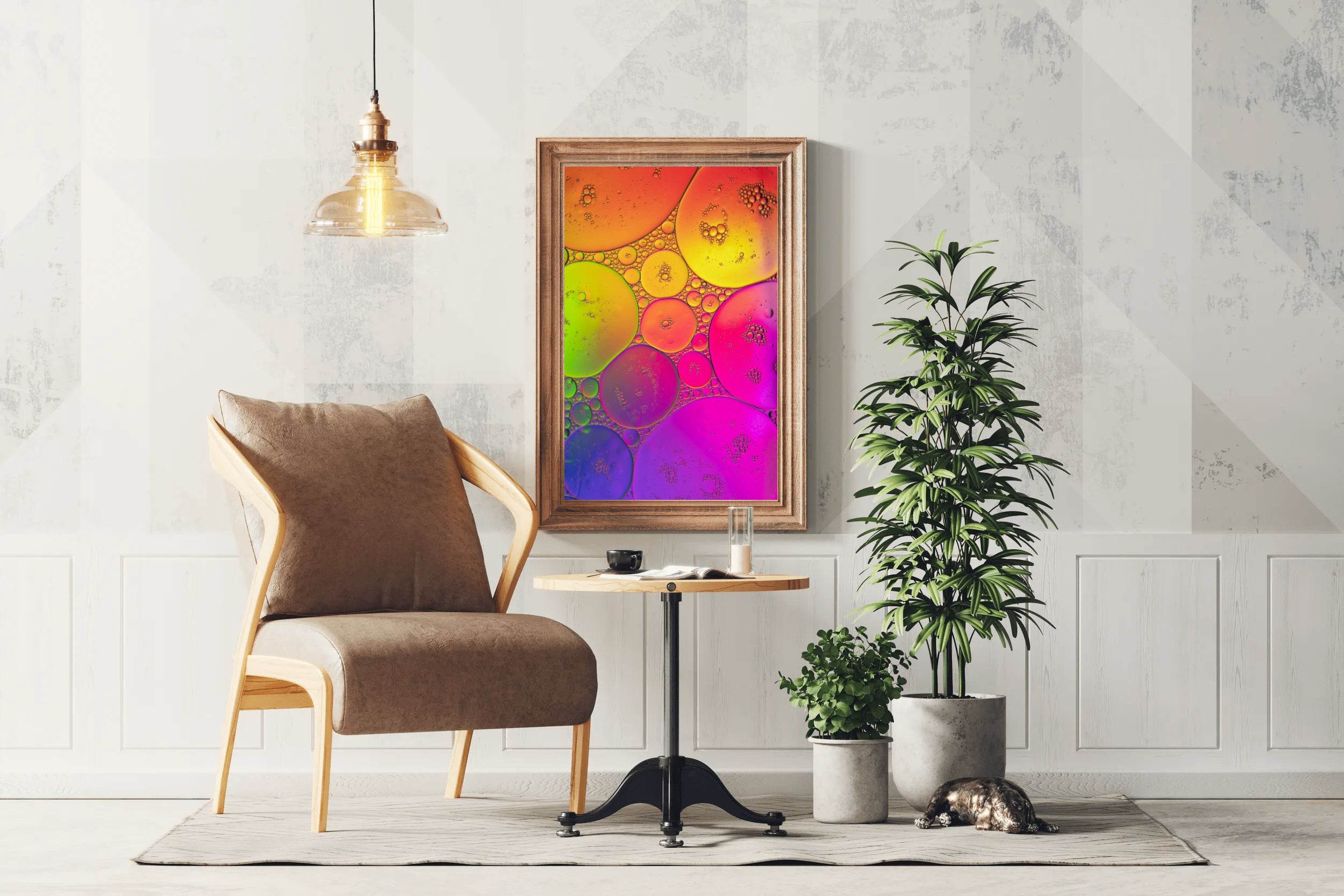 Bubbles Gradient Abstract Wall Art - beink online art store