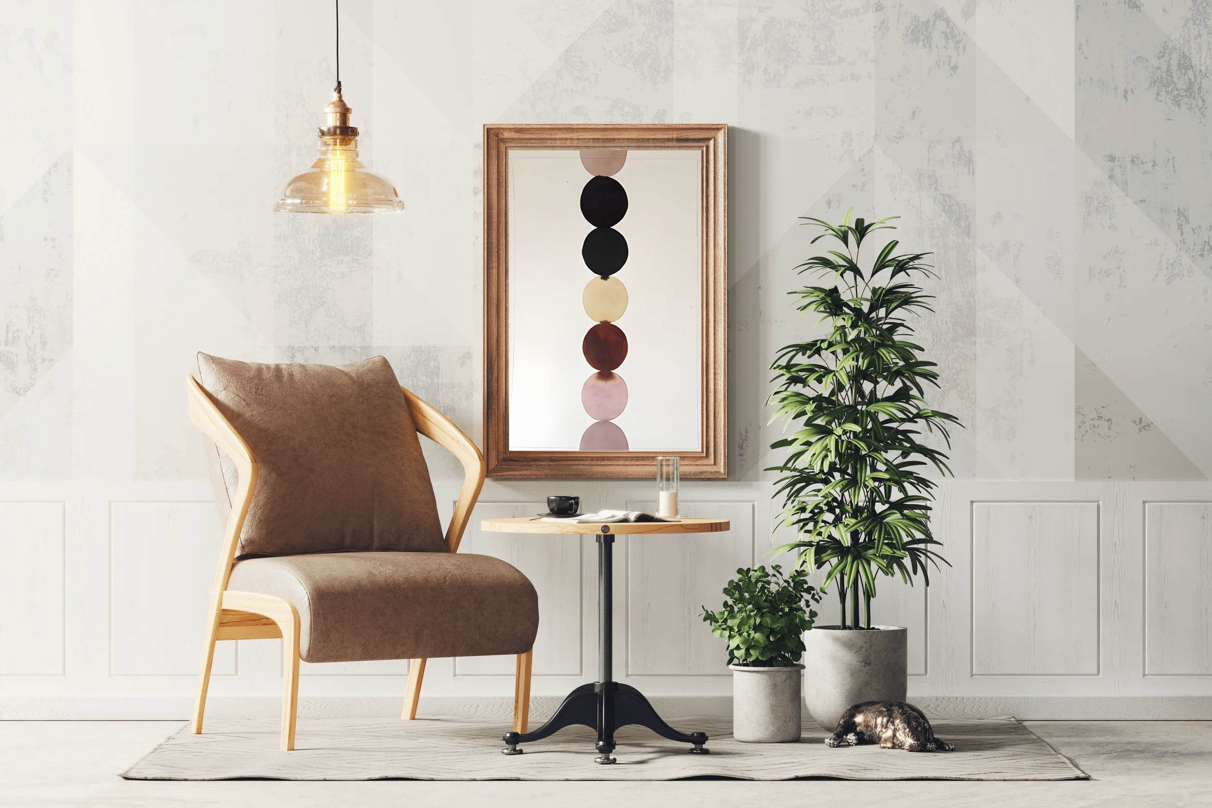 Multicolor Vertical Circles Modern Wall Art - beink online art store